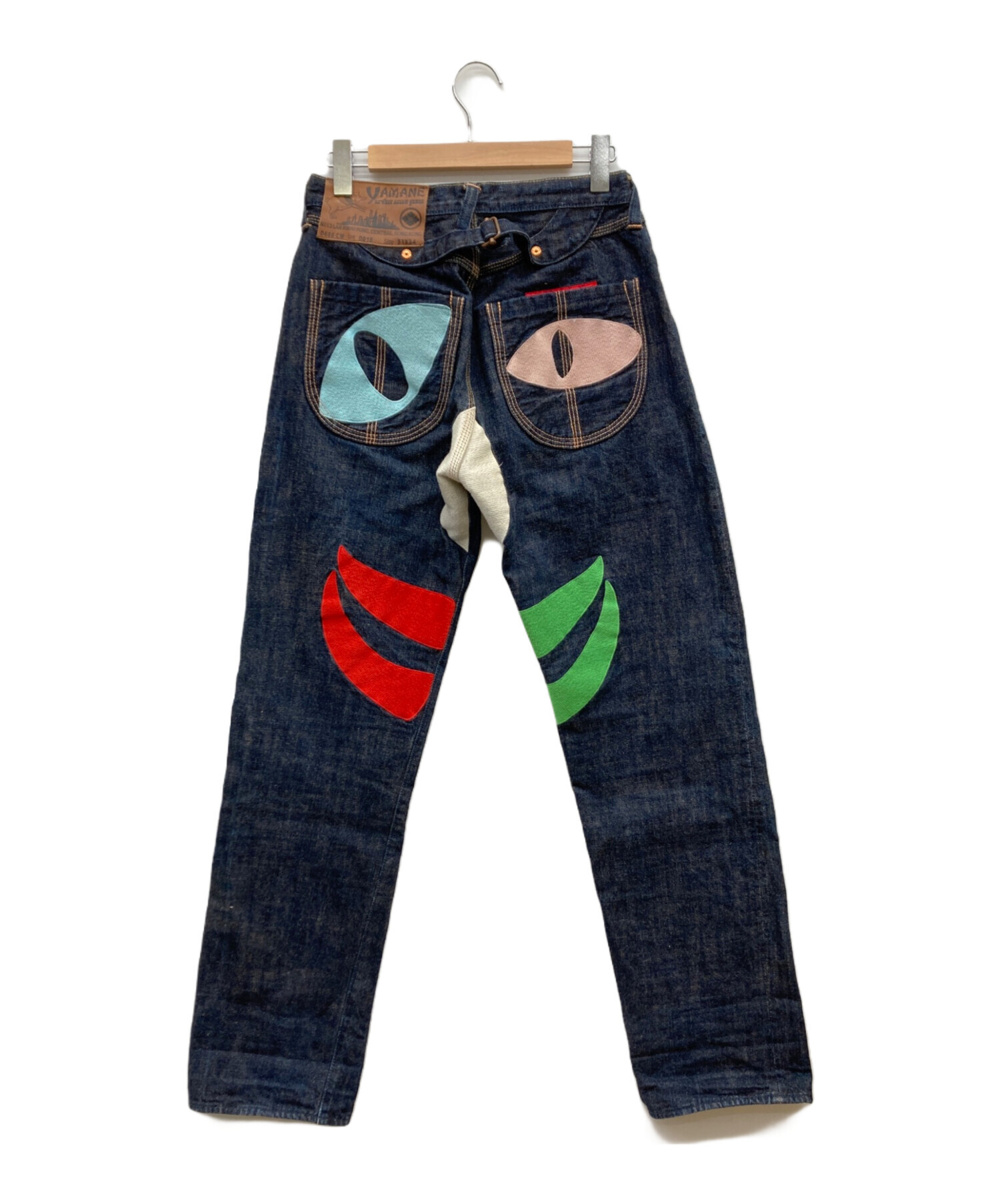 中古・古着通販】YAMANE (ヤマネ) 刺繍デザインデニムパンツ