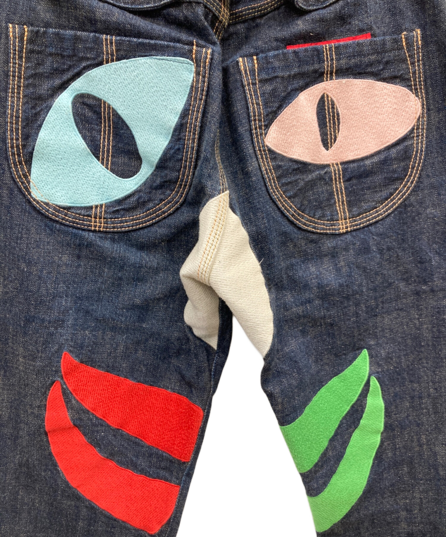 中古・古着通販】YAMANE (ヤマネ) 刺繍デザインデニムパンツ