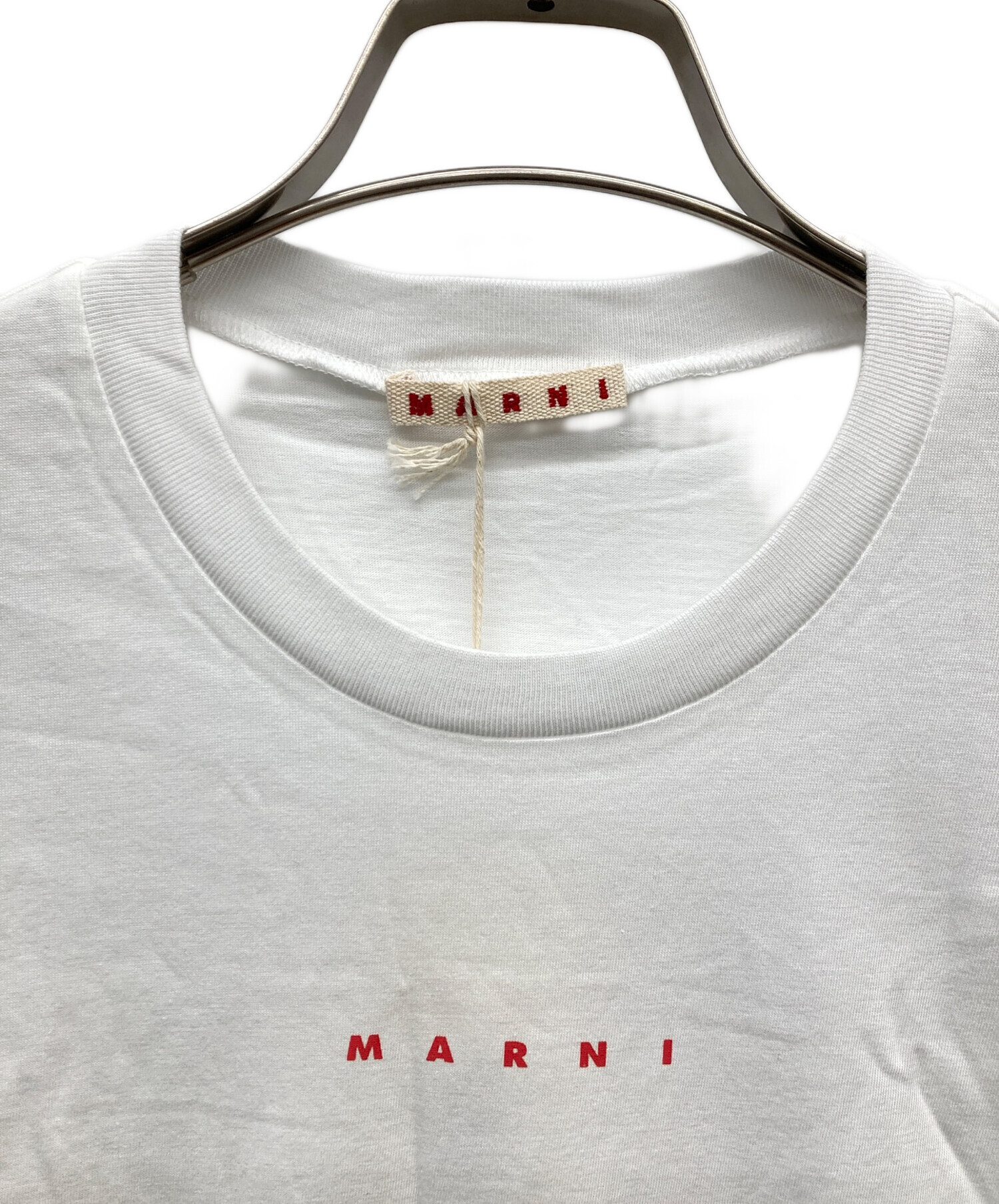 中古・古着通販】MARNI (マルニ) ロゴプリントTシャツ ホワイト サイズ