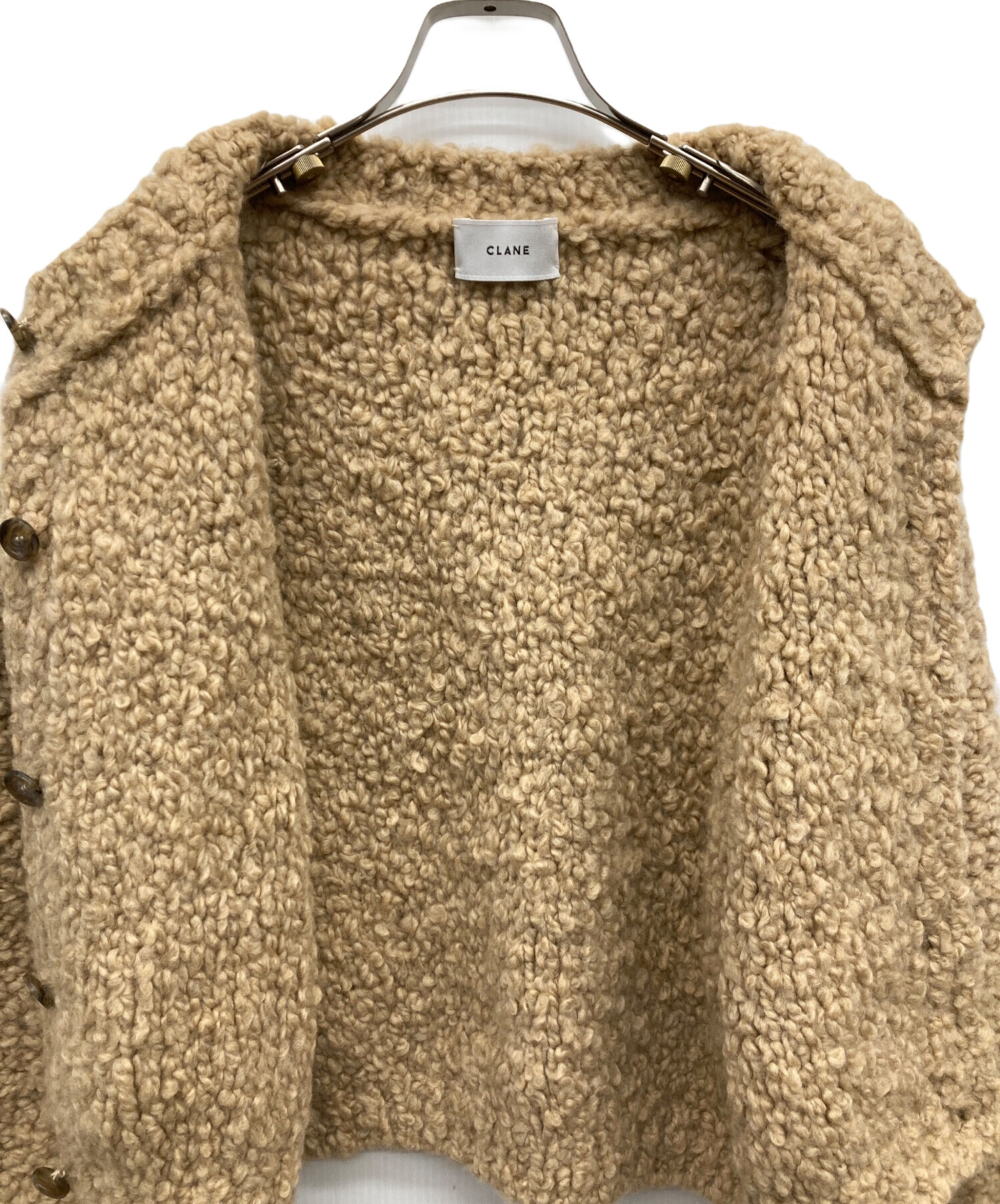 中古・古着通販】CLANE (クラネ) TEDDY BEAR HAND KNIT TOPS ベージュ