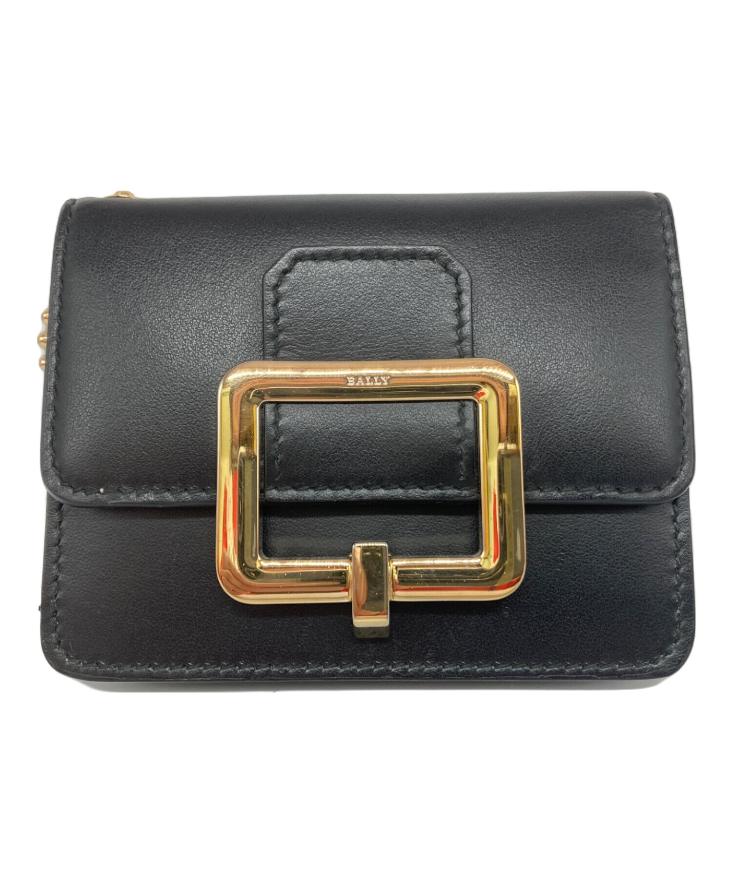 中古・古着通販】BALLY (バリー) JINA レザーカードケース ブラック