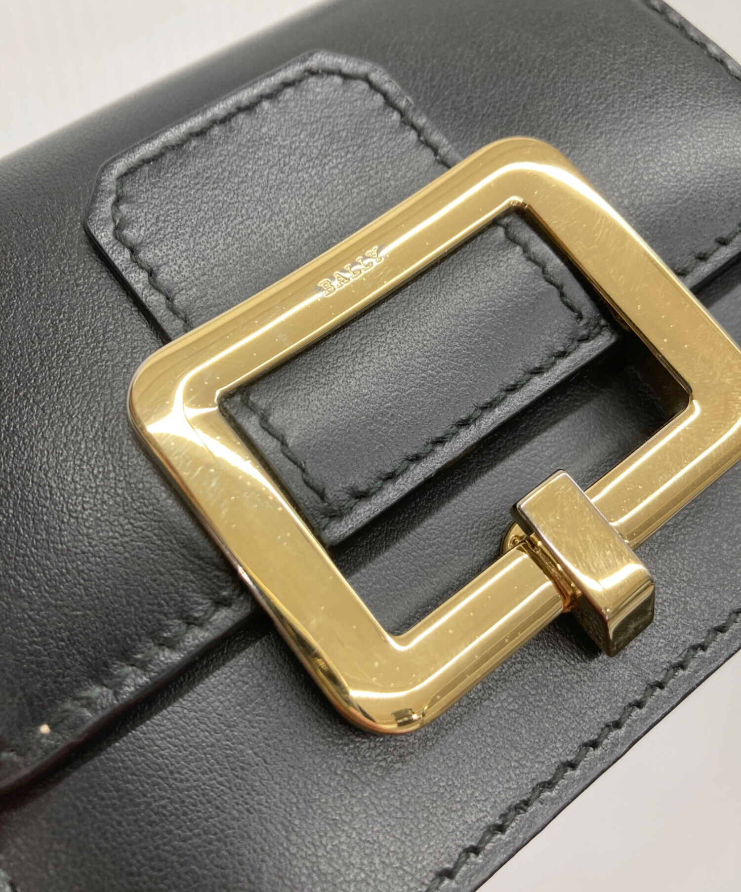 中古・古着通販】BALLY (バリー) JINA レザーカードケース ブラック