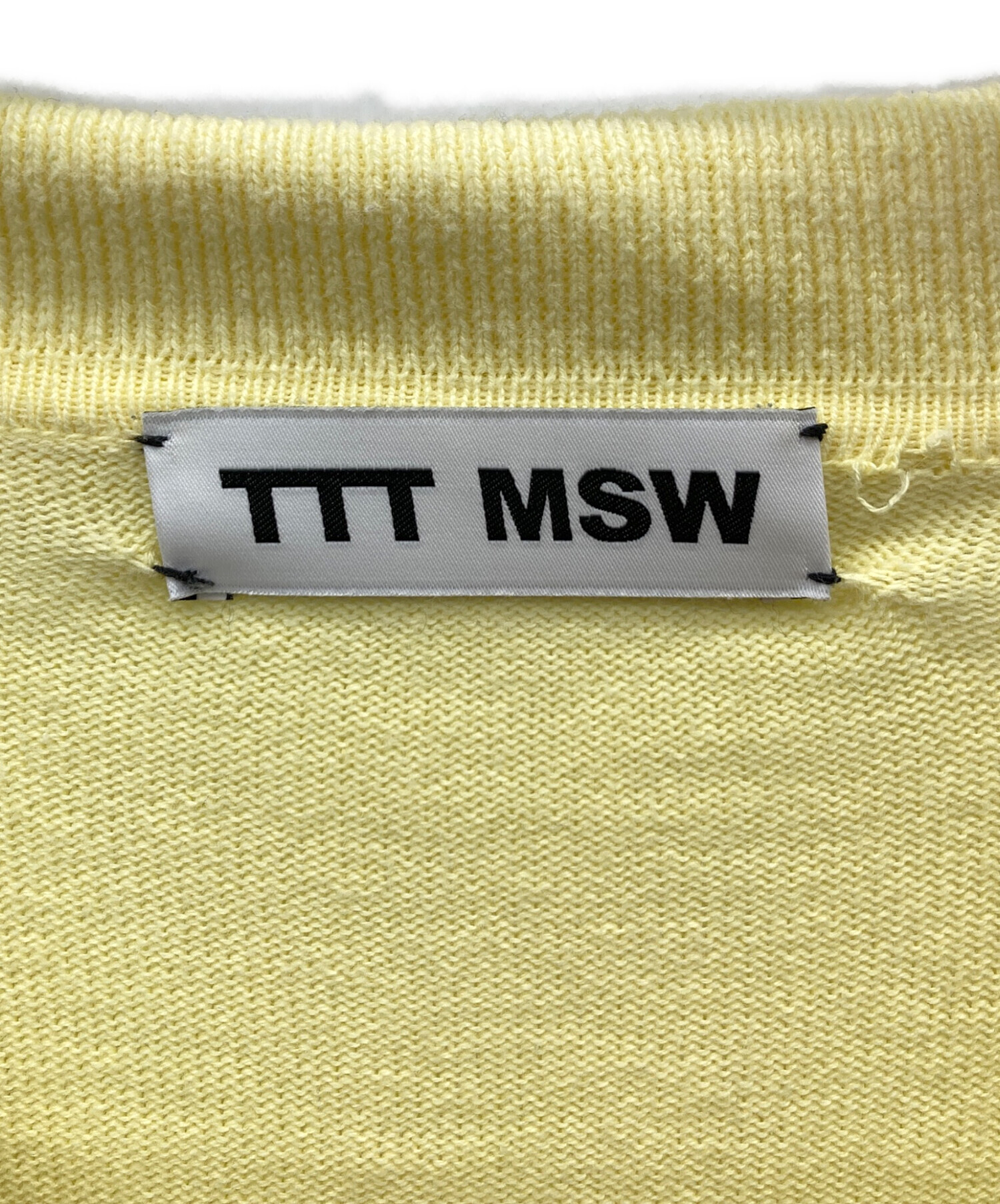 中古・古着通販】TTT MSW (ティー) ニットカーディガン イエロー