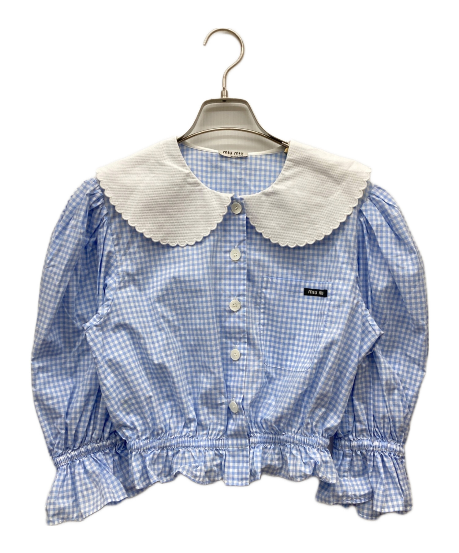 中古・古着通販】MIU MIU (ミュウミュウ) フリルカラーギンガム