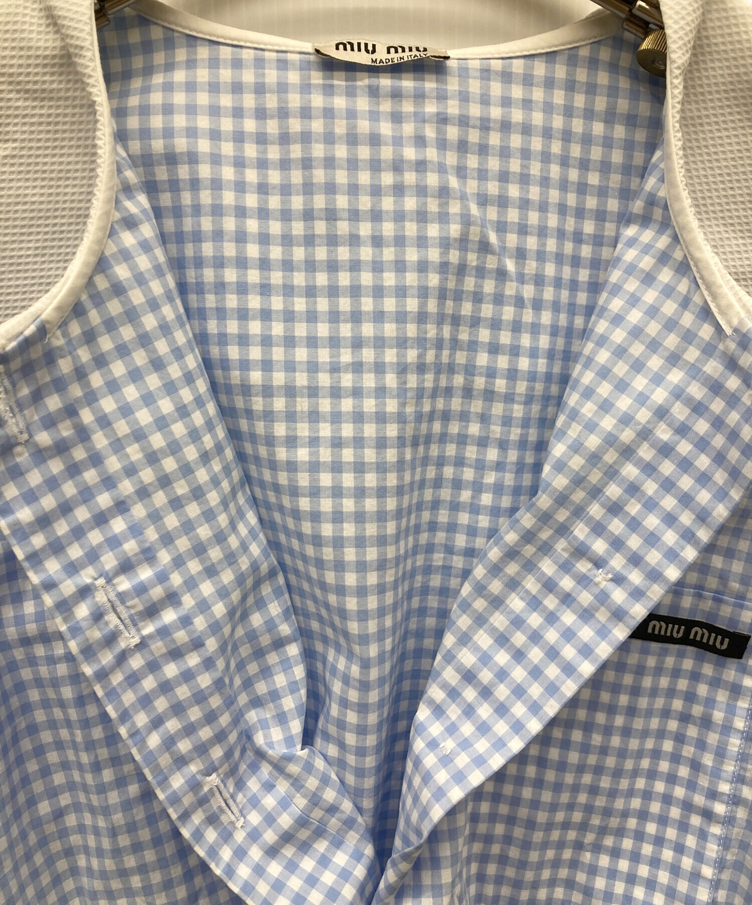 中古・古着通販】MIU MIU (ミュウミュウ) フリルカラーギンガム