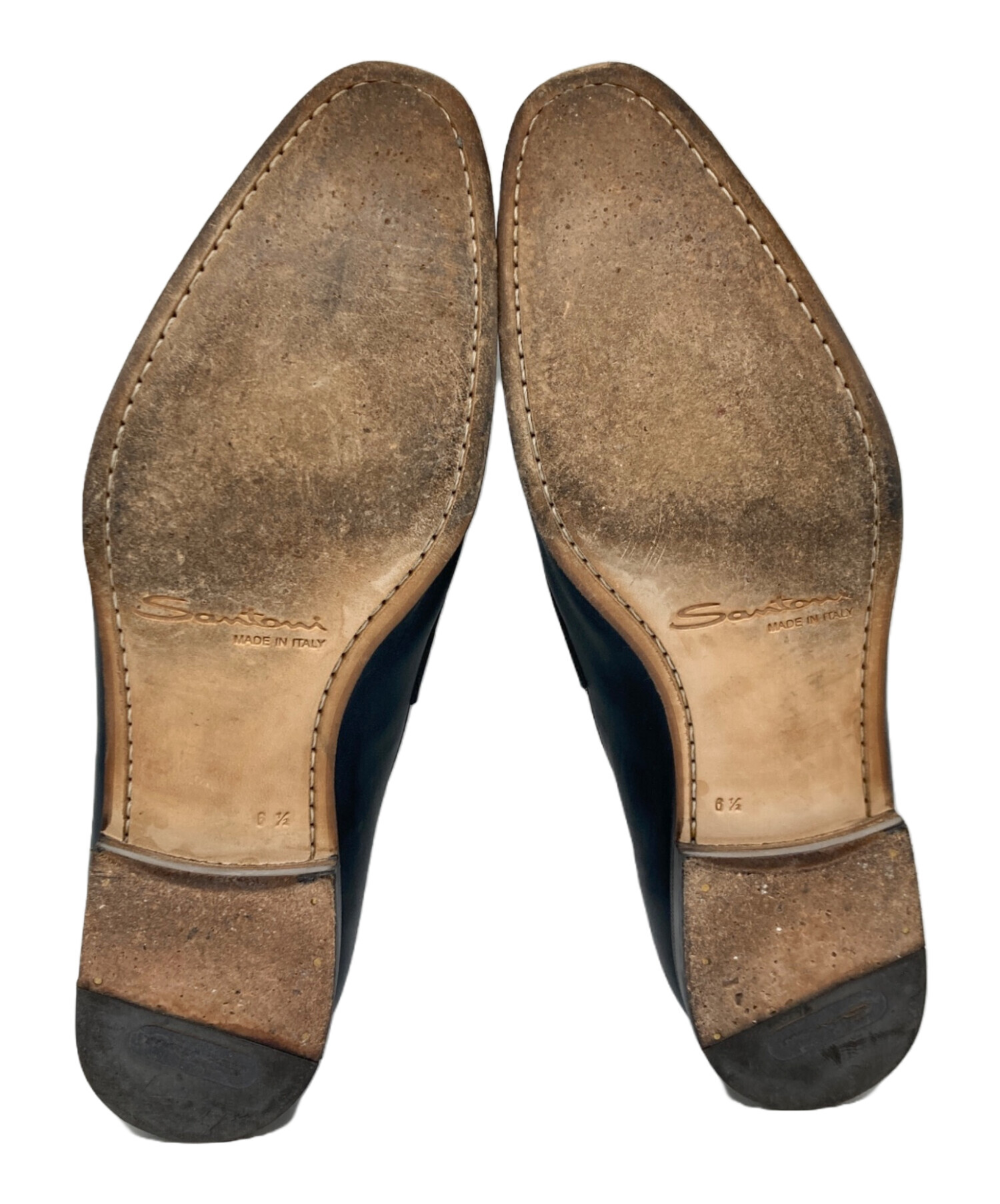 中古・古着通販】Santoni (サントーニ) レザーローファー ネイビー