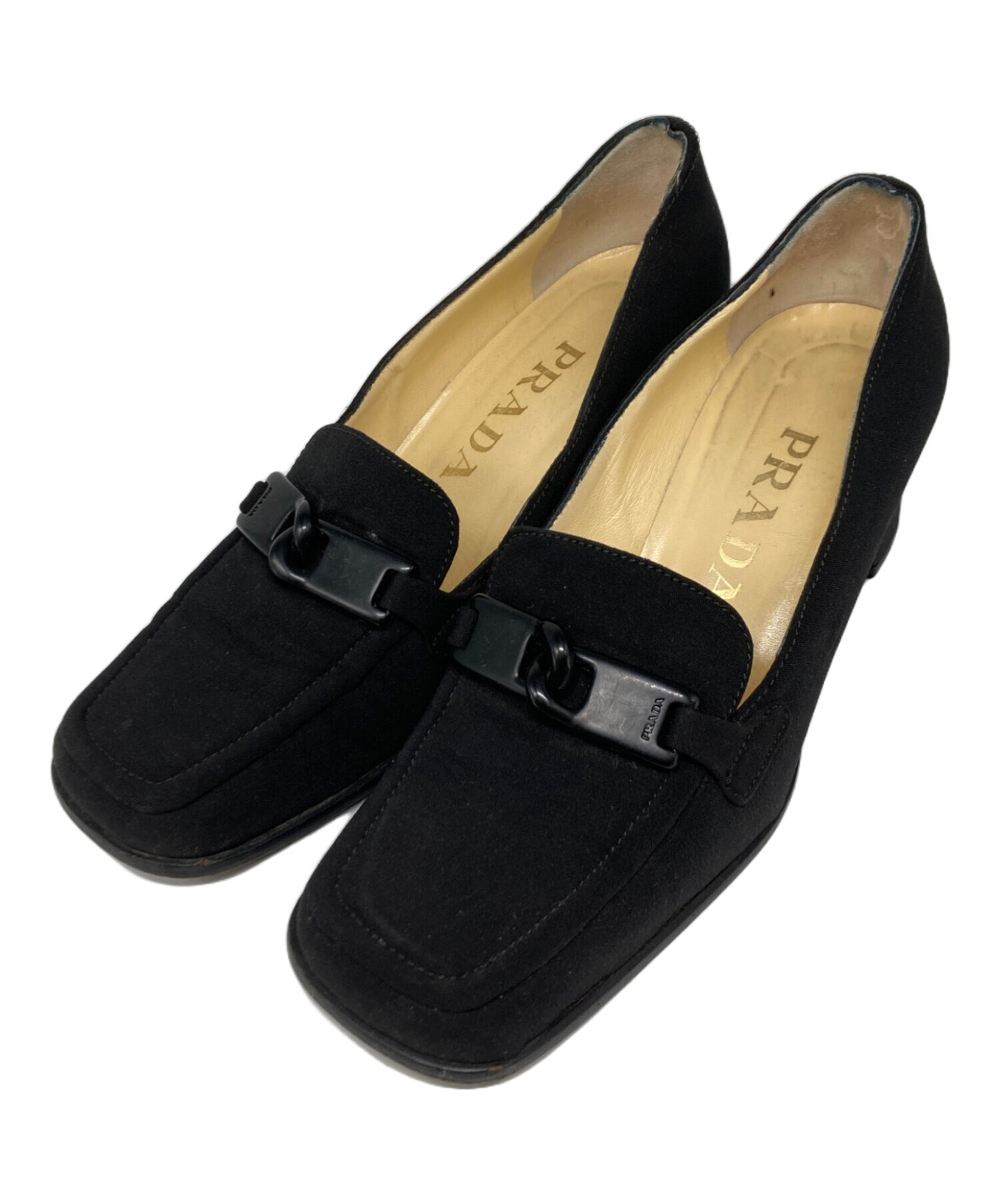 中古・古着通販】PRADA (プラダ) ヒールパンプス ブラック サイズ:36 1