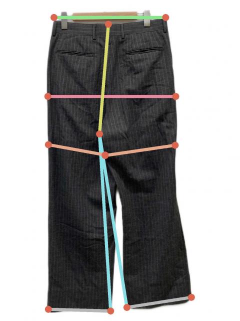 中古・古着通販】NEAT (ニート) ツータックストライプパンツ グレー