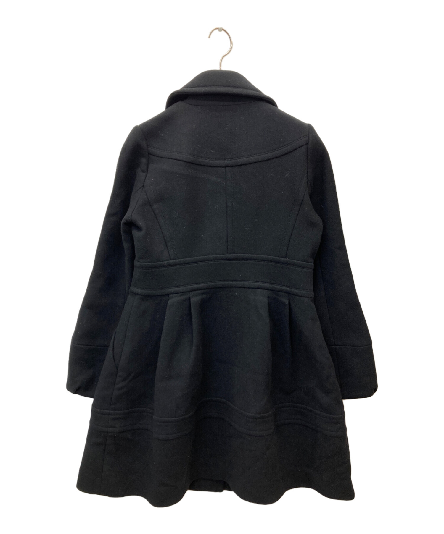 バーバリーブルーレーベル フレア コート Aライン ブラック 36 中古・古着通販】BURBERRY BLUE LABEL (バーバリー ブルー レーベル