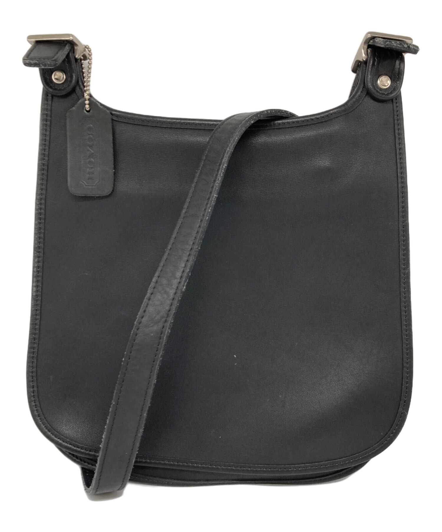 中古・古着通販】COACH (コーチ) レザーフラップショルダーバッグ