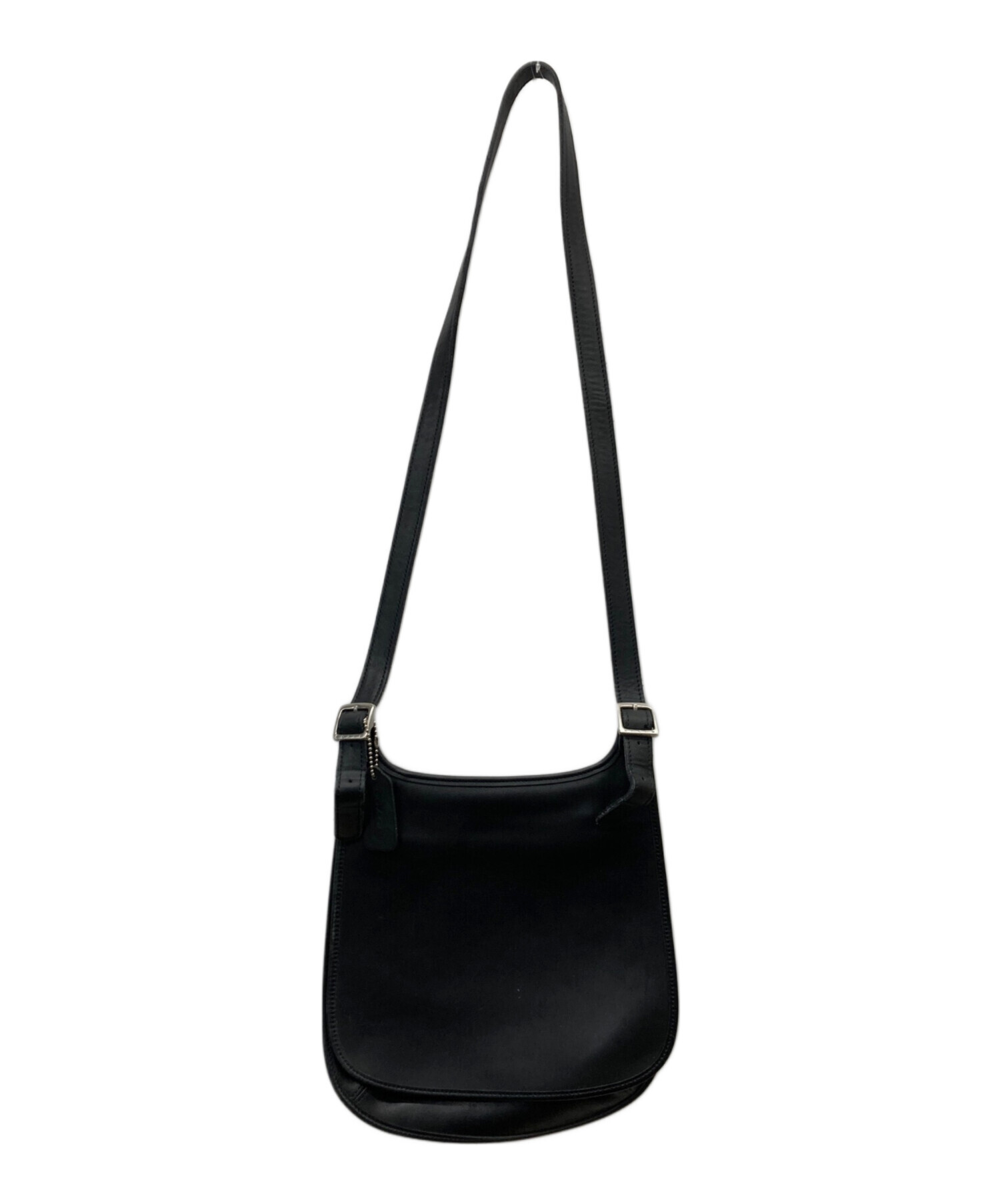 中古・古着通販】COACH (コーチ) レザーフラップショルダーバッグ