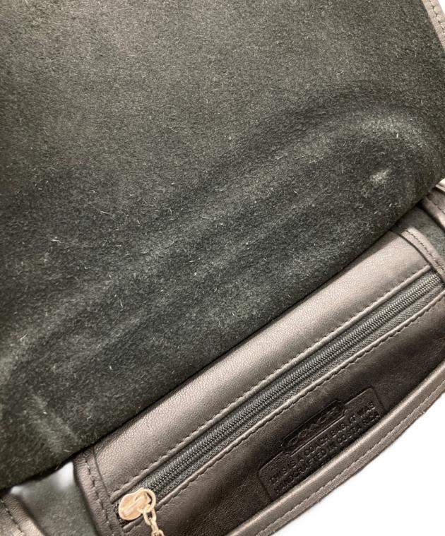 中古・古着通販】COACH (コーチ) レザーフラップショルダーバッグ