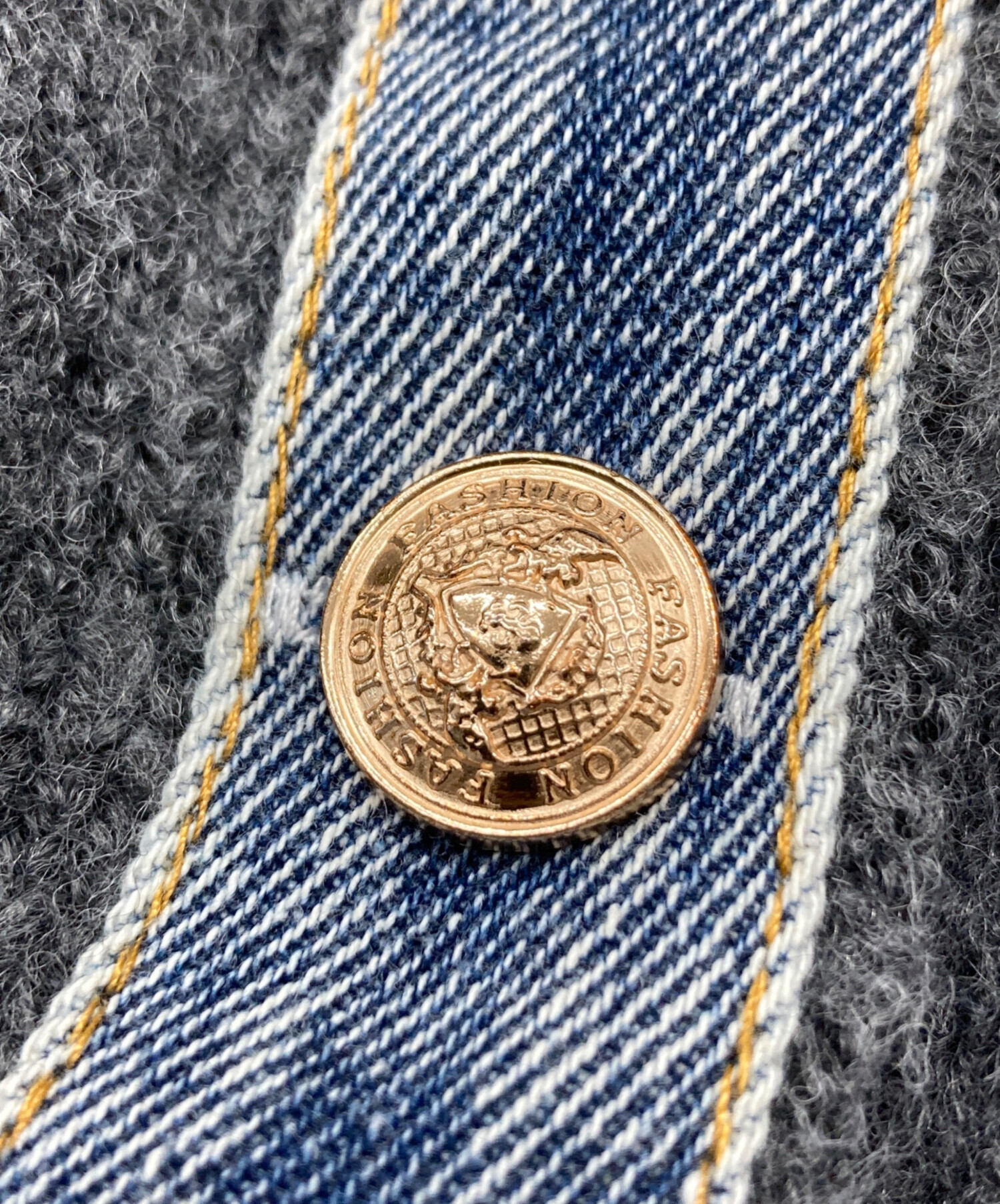 【新品・未使用】PLUS OTO.HA デニム襟×ニットシャツ 中古・古着通販】PLUS OTO.HA (プラスオトハ) デニム×ニットシャツ