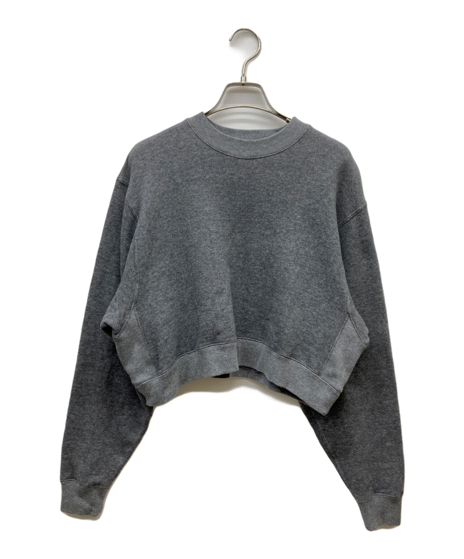 中古・古着通販】HYKE (ハイク) CROPPED SWEAT SHIRT グレー サイズ:S