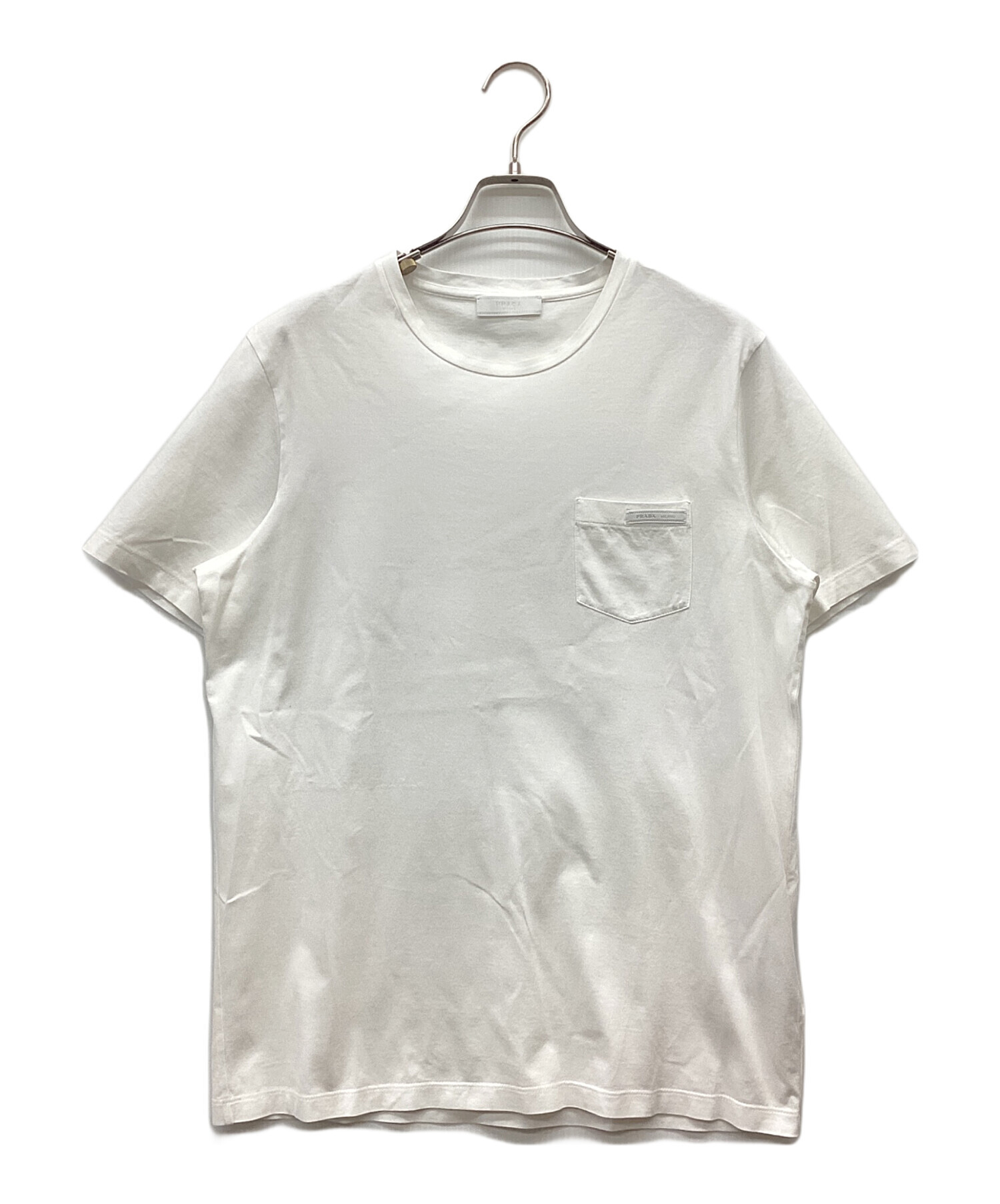 中古・古着通販】PRADA (プラダ) S/SポケットTシャツ ホワイト サイズ