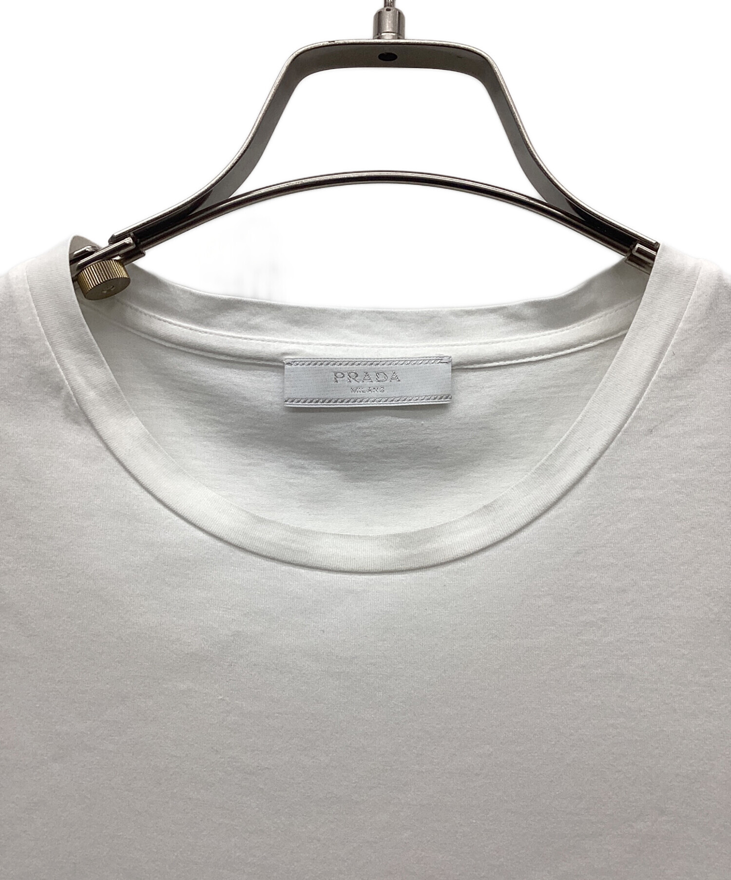 中古・古着通販】PRADA (プラダ) S/SポケットTシャツ ホワイト サイズ 