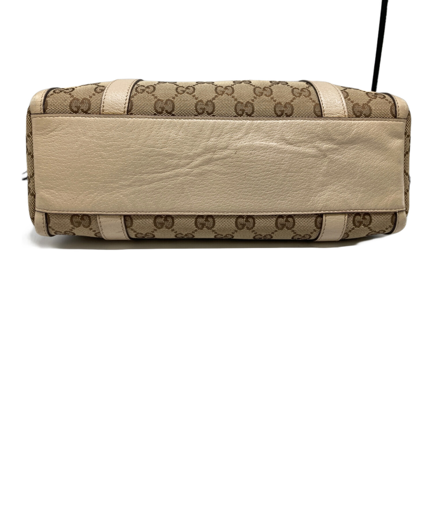 ◆GUCCI◆GGキャンバス トートバッグ ボストンバッグ　ベージュ系 中古・古着通販】GUCCI (グッチ) GGキャンバス ミニボストンバッグ
