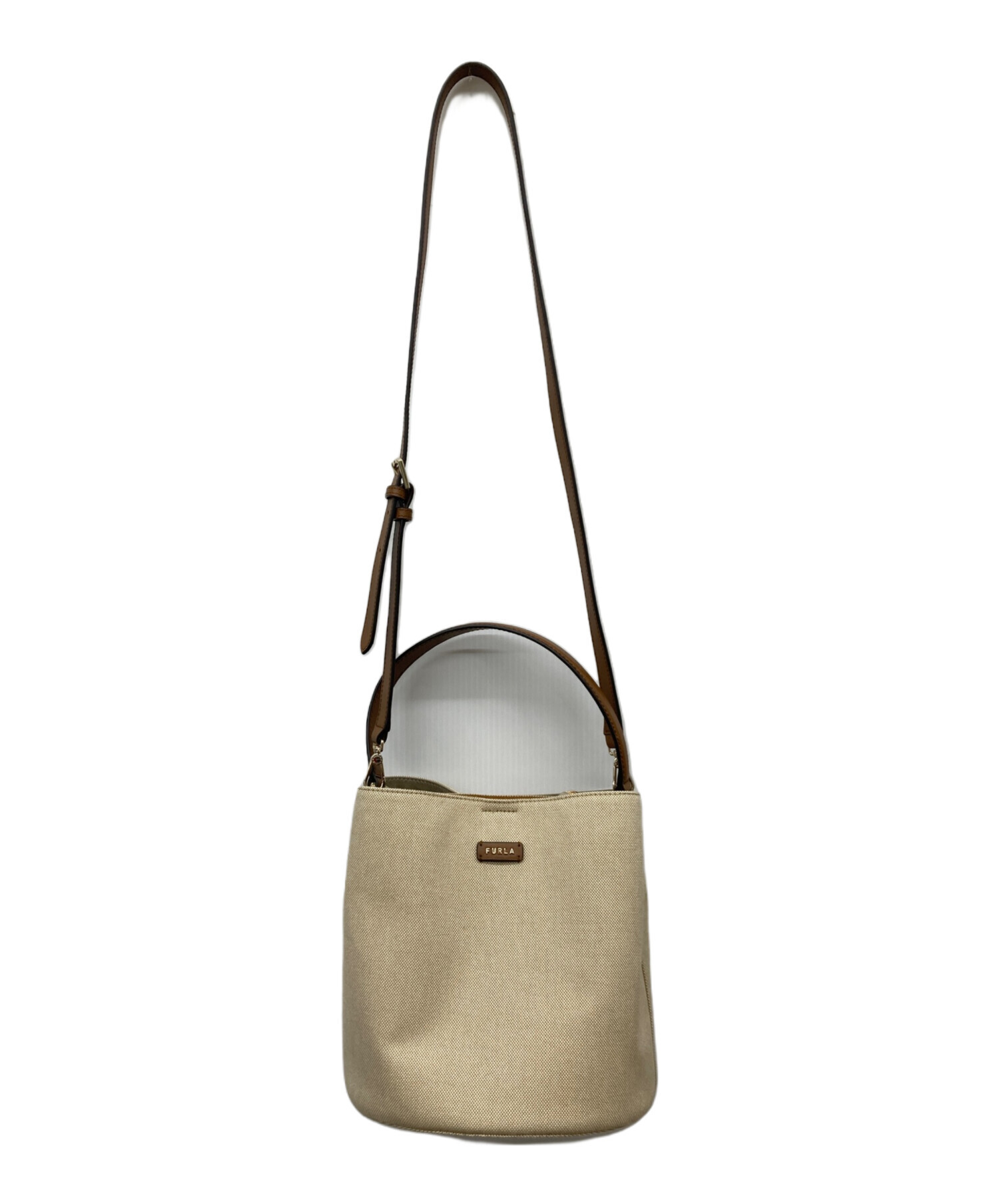 フルラ FURLA カミラ 2WAY ベージュ バッグ ショルダーバッグ レディース 送料無料 【中古】 中古・古着通販】FURLA (フルラ) ショルダーバッグ ベージュ｜ブランド