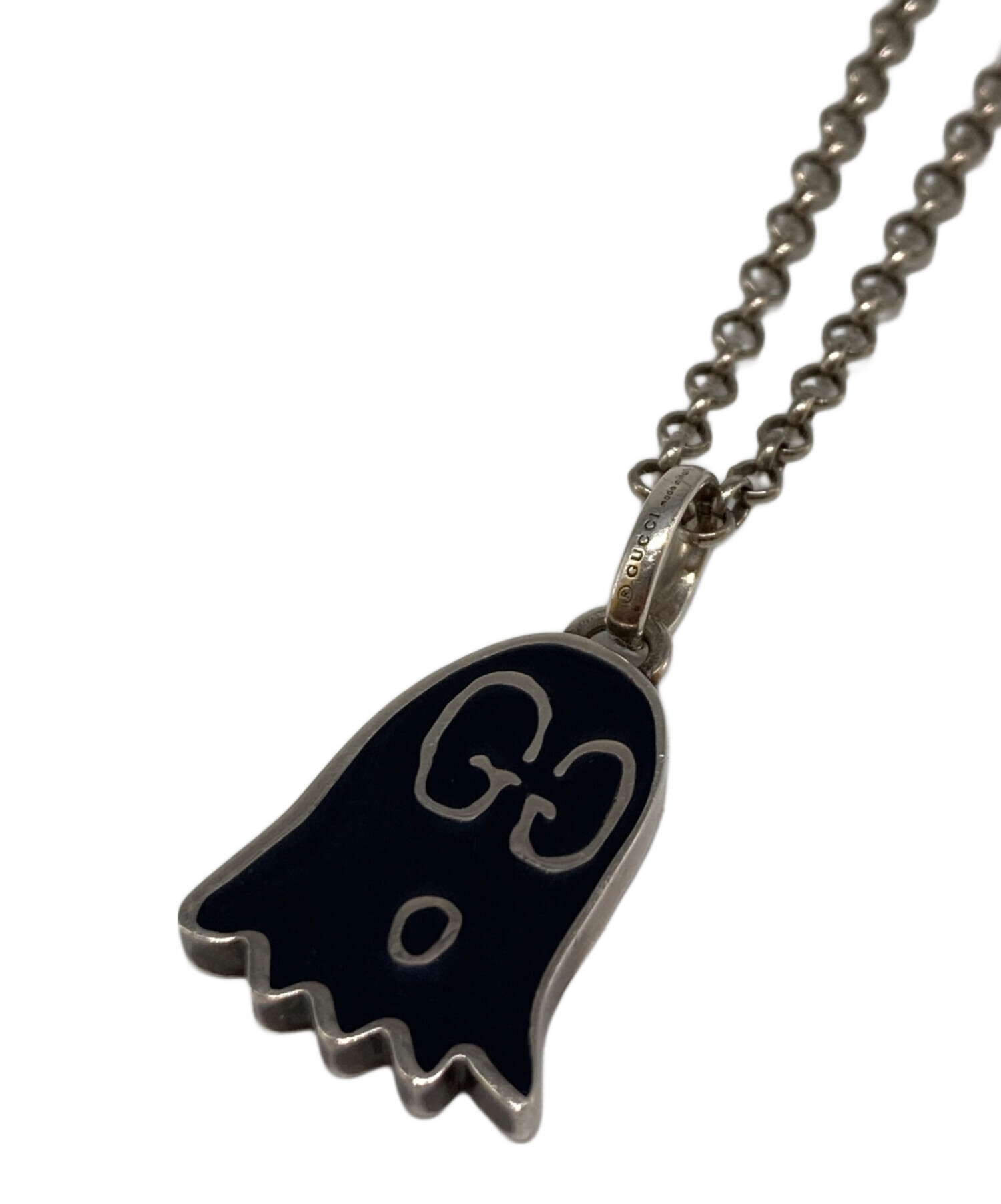 グッチ GUCCI ネックレス アクセサリー ゴースト ブラック シルバー Amazon.co.jp: グッチ GUCCI ネックレス メンズ レディース