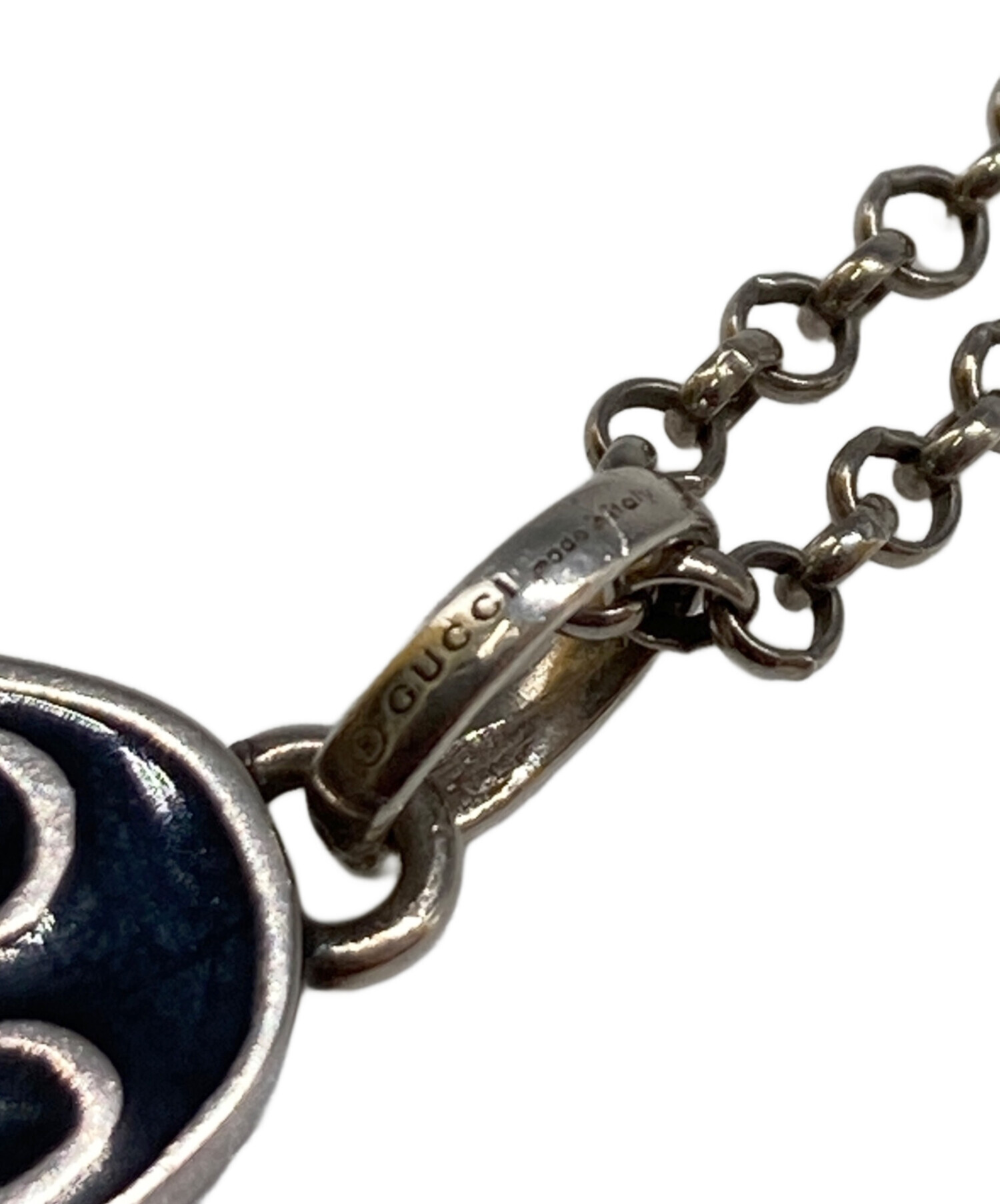 グッチ GUCCI ネックレス アクセサリー ゴースト ブラック シルバー GUCCI - 新品 グッチ GUCCI ネックレス グッチゴースト シルバーの通販