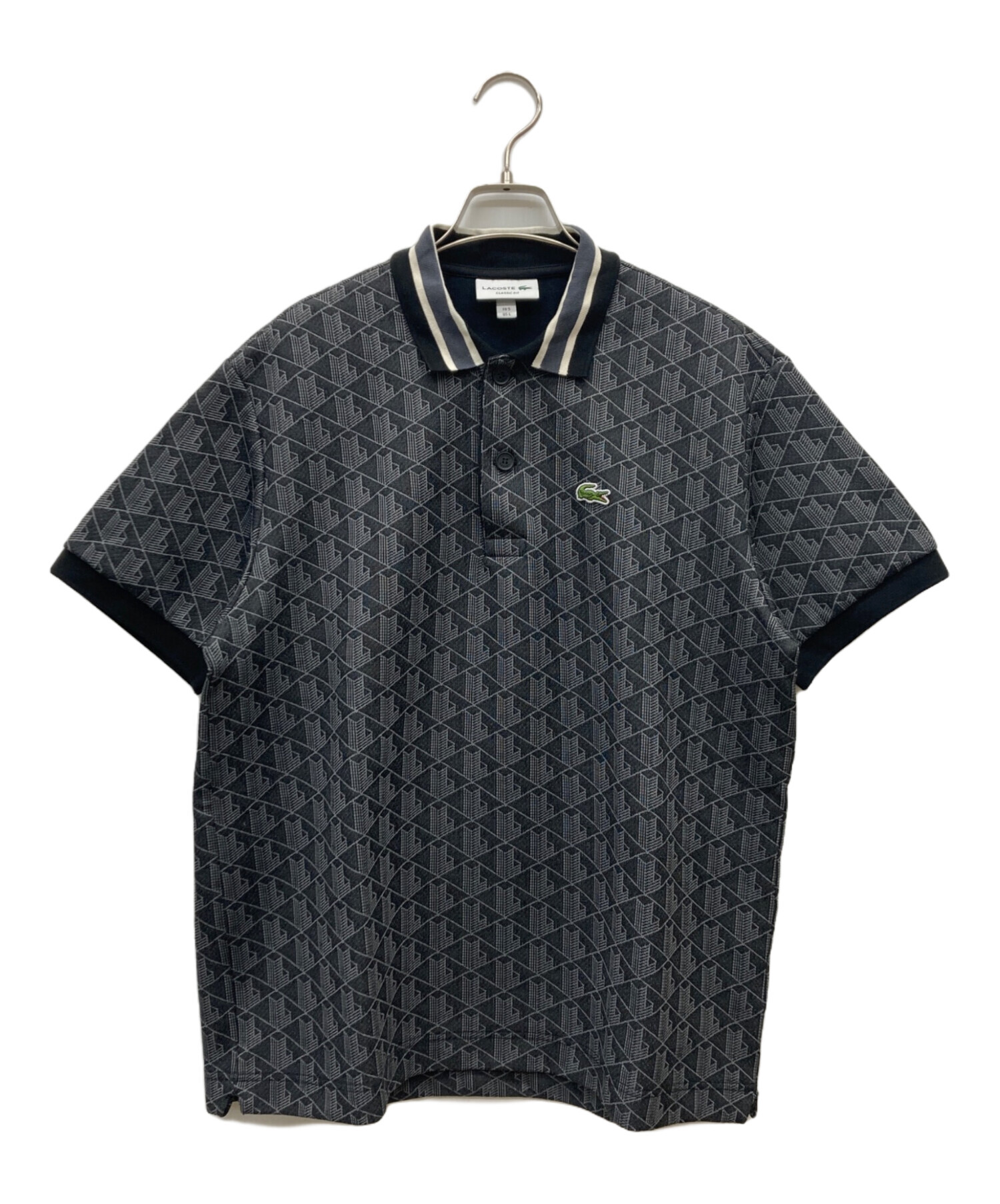 中古・古着通販】LACOSTE (ラコステ) モノグラムジャカードポロシャツ