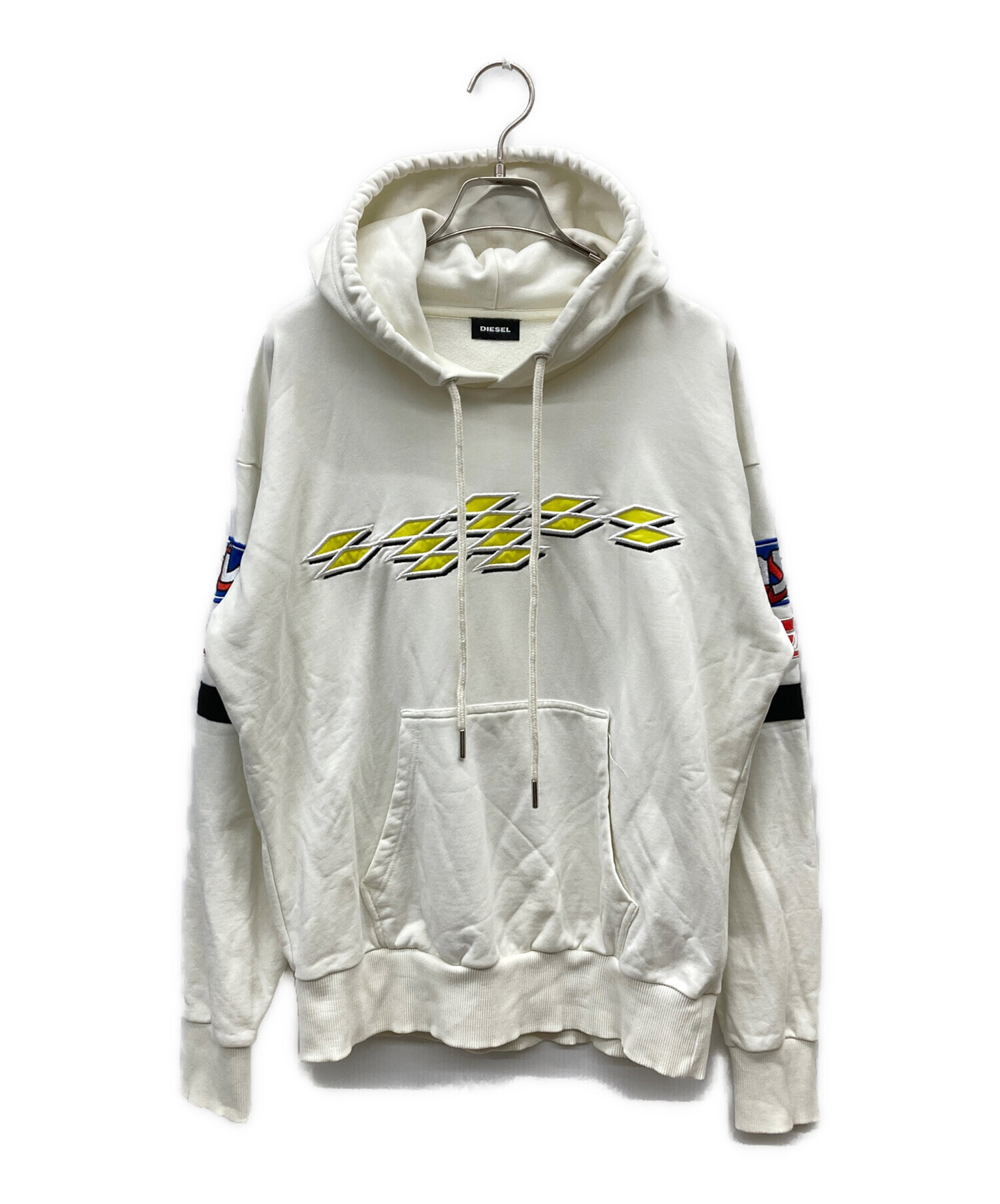 DIESEL フード付きアイボリージャケット 中古・古着通販】DIESEL (ディーゼル) プルオーバーパーカー