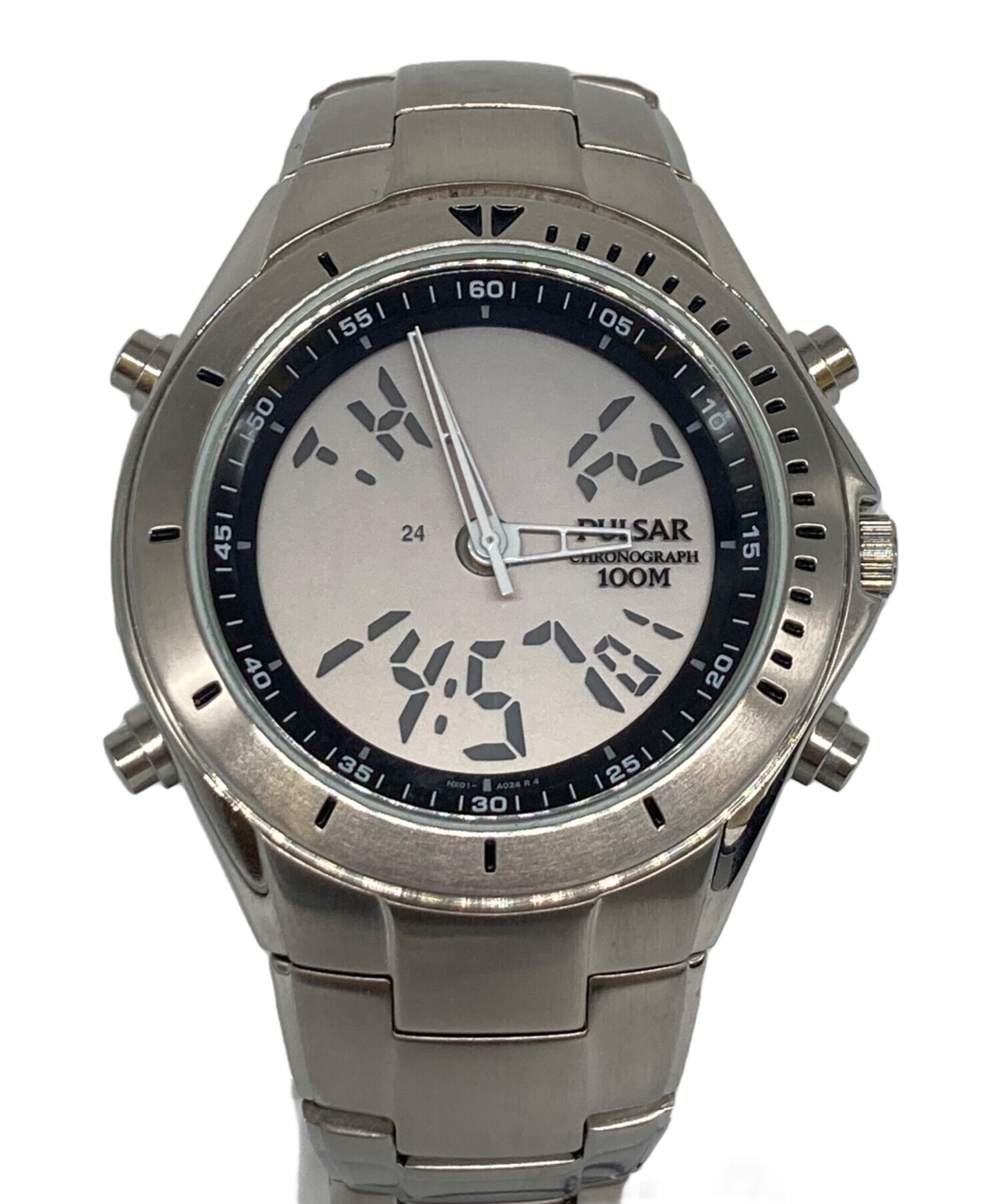 SEIKOセイコー パルサー　NX01-X001 腕時計　クォーツ　海外　レトロ 中古・古着通販】SEIKO (セイコー) PULSAR グレー サイズ:- 未使用品