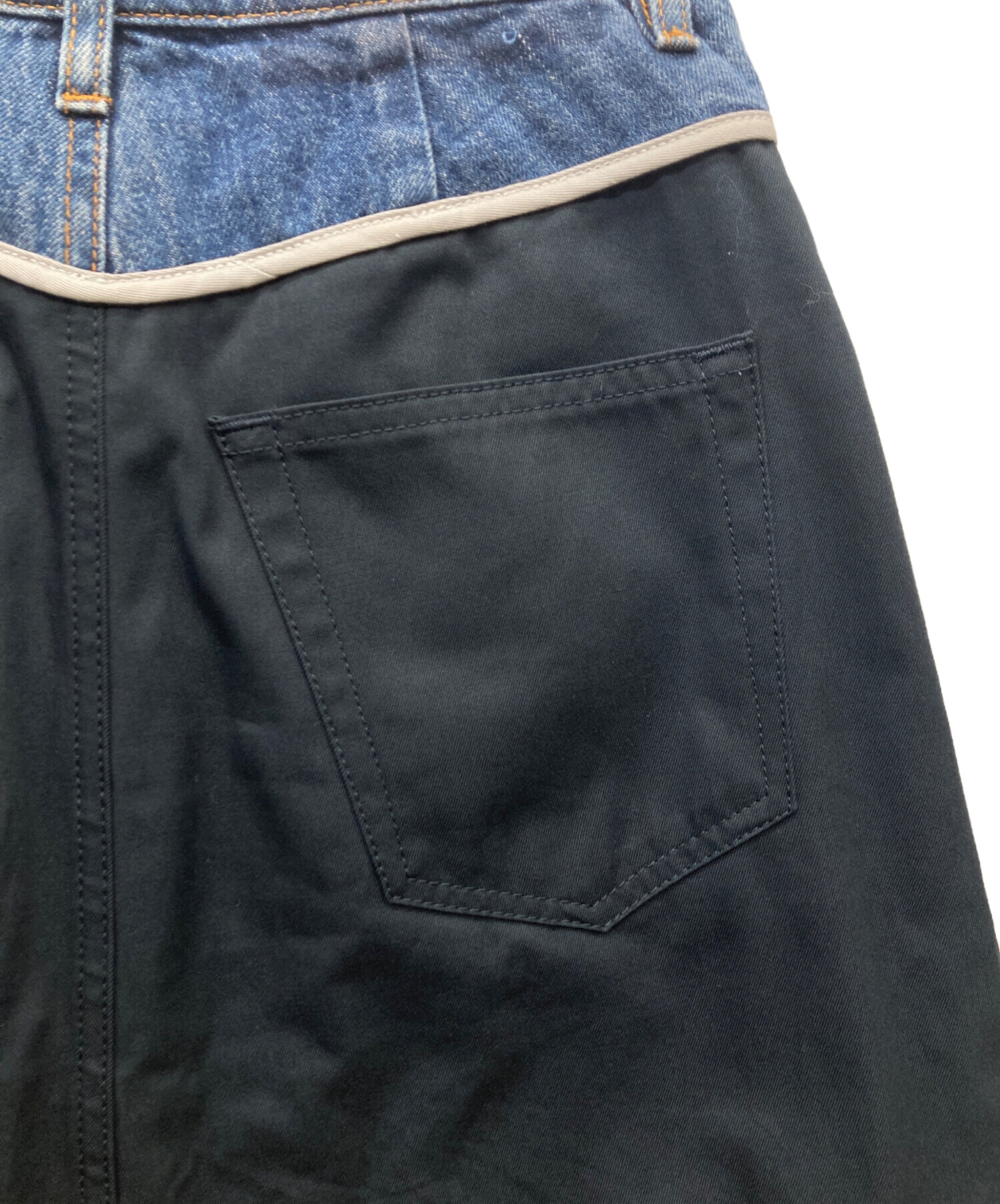 中古・古着通販】DIESEL (ディーゼル) 異素材切替ロングスカート