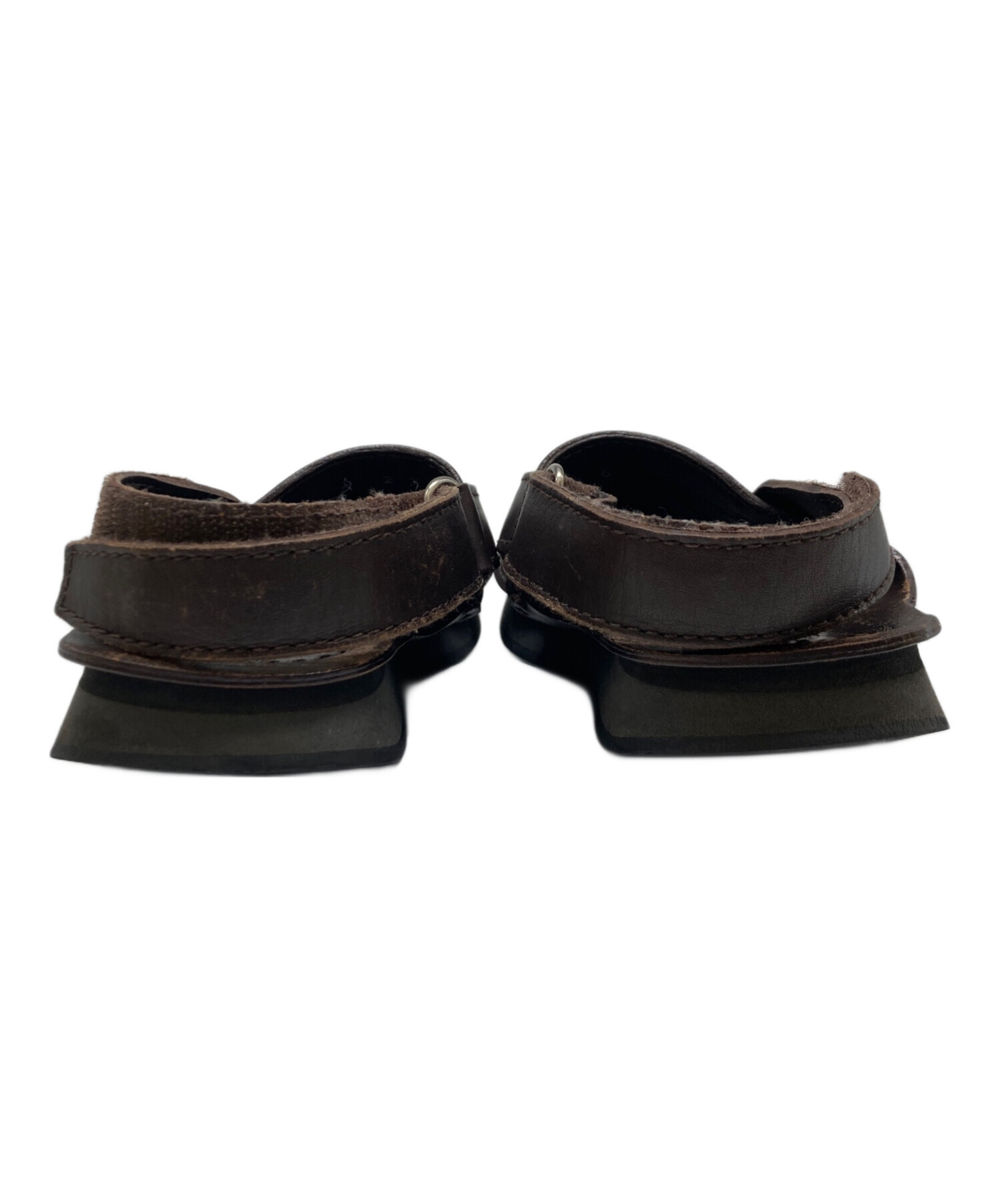 中古・古着通販】PRADA (プラダ) レザーサンダル ブラウン サイズ:6