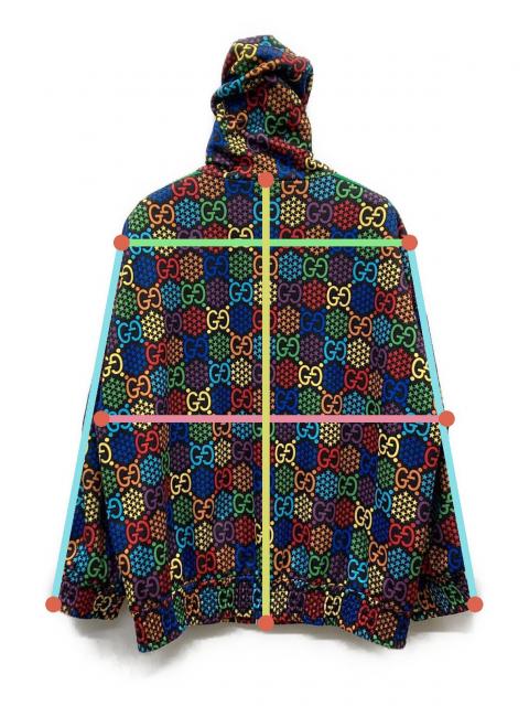 【未使用に近い】グッチ パーカー XL サイケデリック ジップ マルチカラー 中古・古着通販】GUCCI (グッチ) 20SS GG サイケデリックプリント