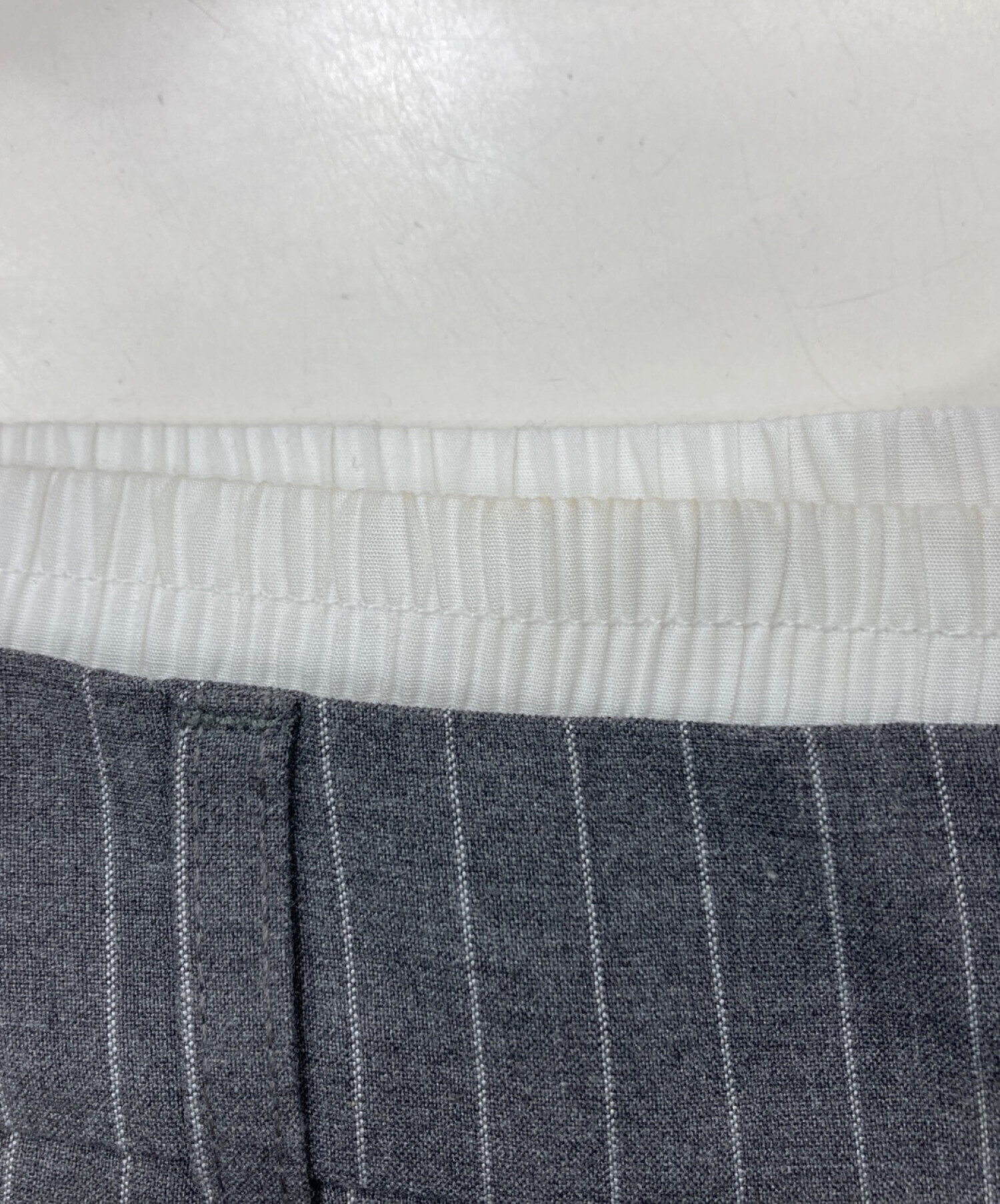 中古・古着通販】ZARA (ザラ) レイヤードストライプスラックス グレー