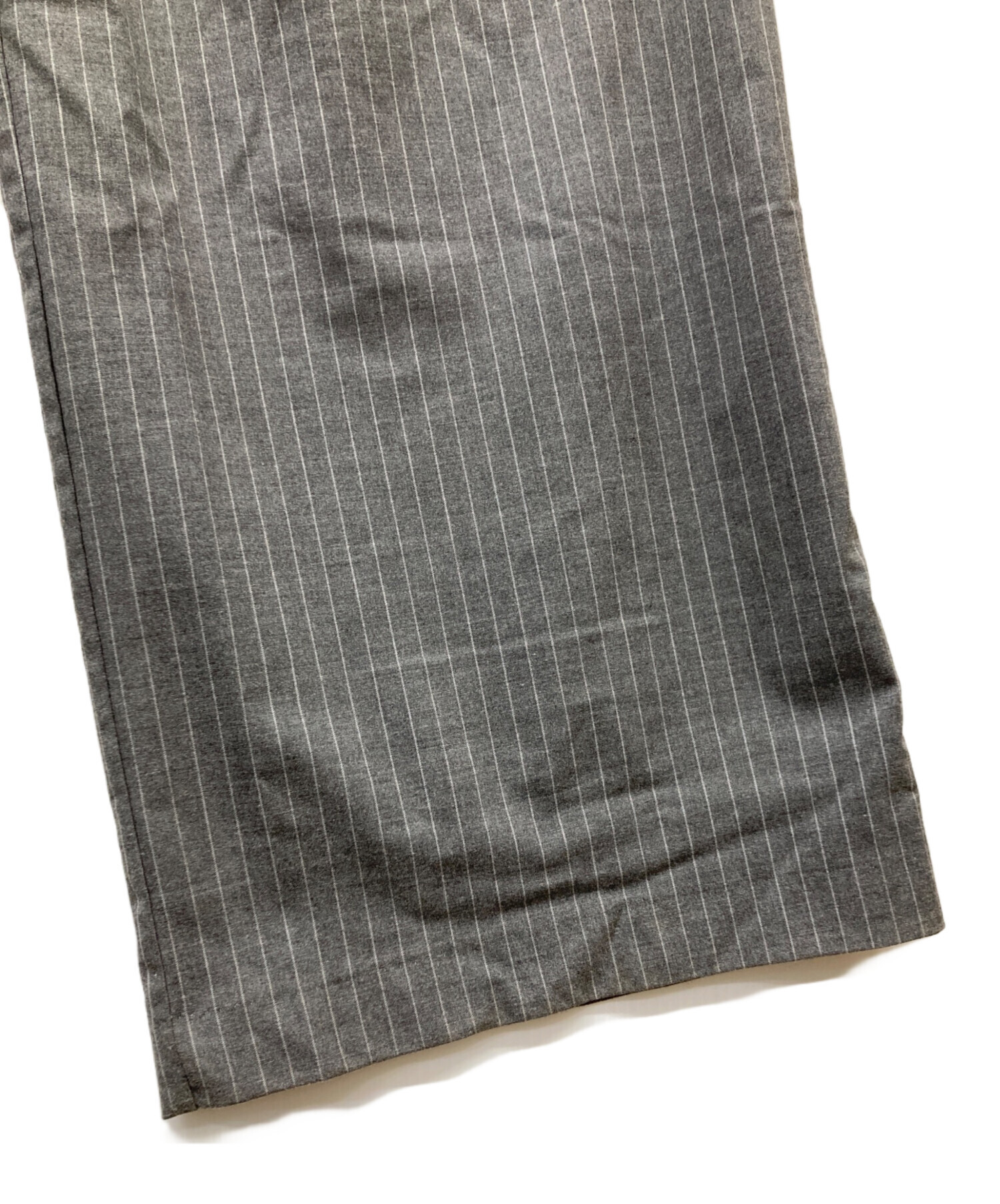 中古・古着通販】ZARA (ザラ) レイヤードストライプスラックス グレー