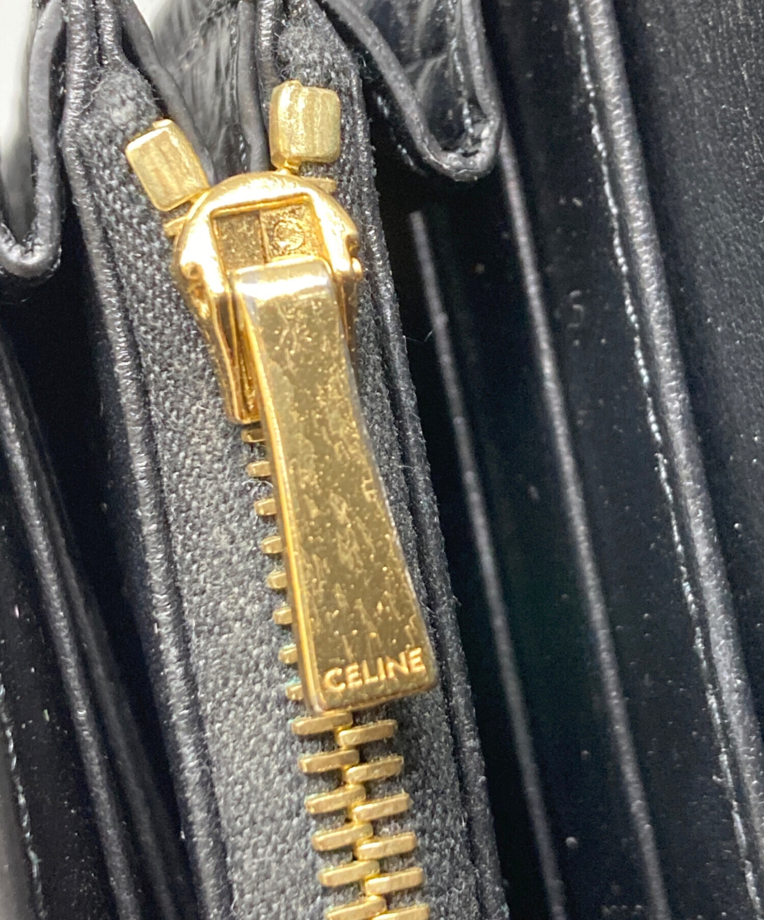 中古・古着通販】CELINE (セリーヌ) クロコ型押しラージフラップ