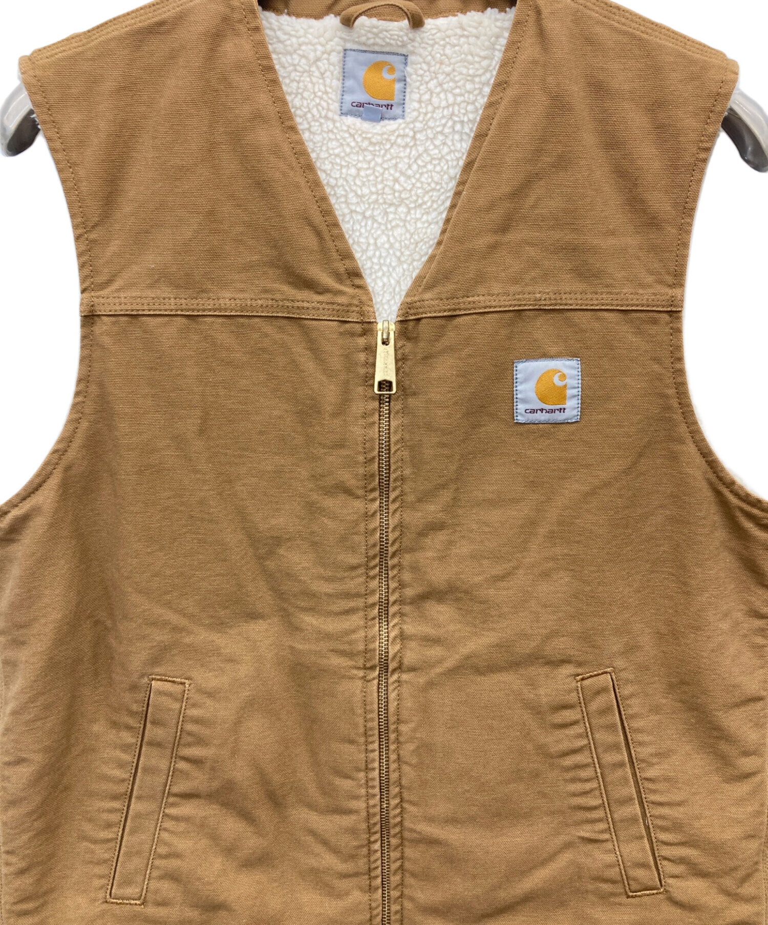中古・古着通販】CarHartt (カーハート) 裏ボアダックベスト ブラウン
