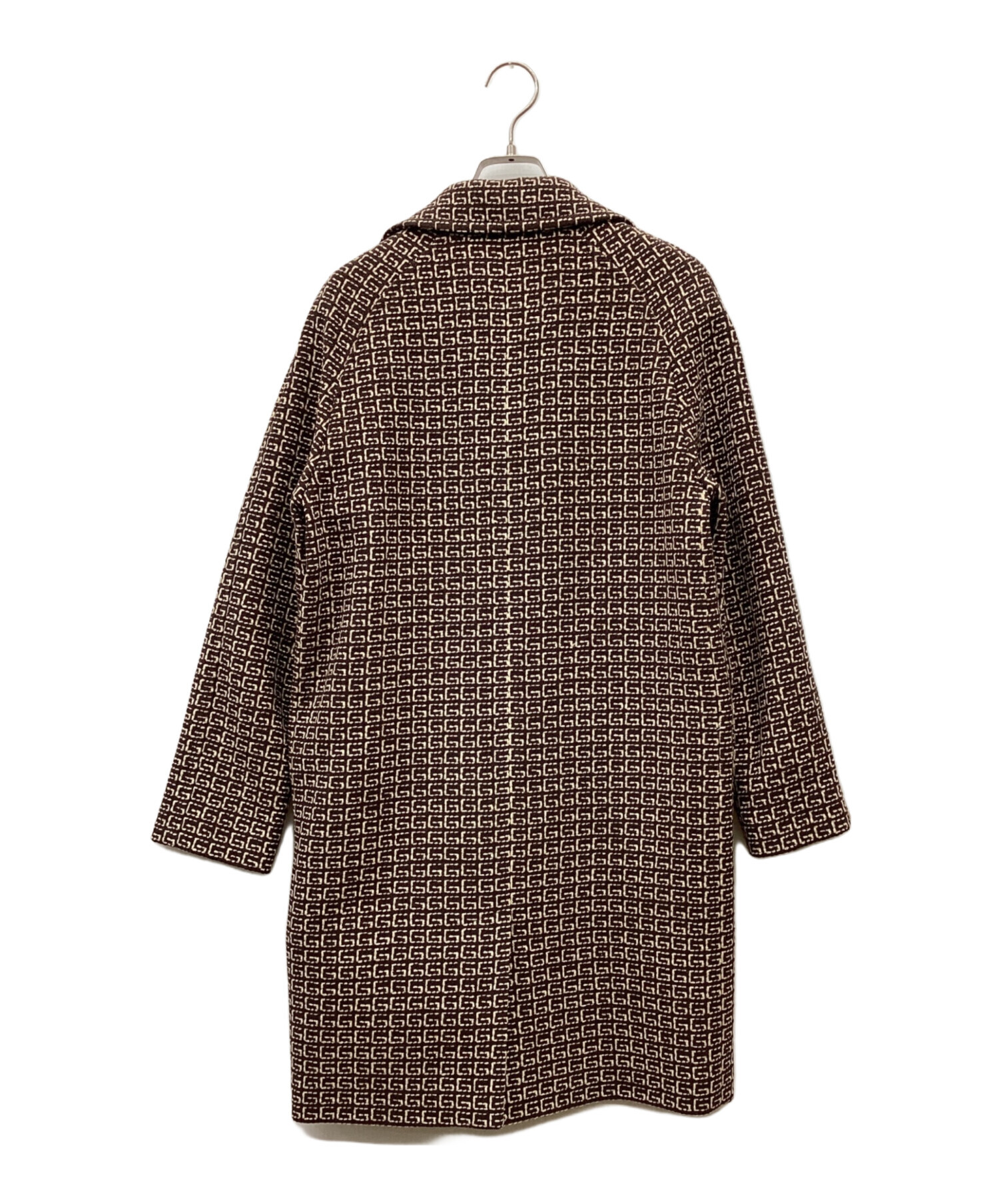 中古・古着通販】GUCCI (グッチ) スクエアG コート ブラウン サイズ
