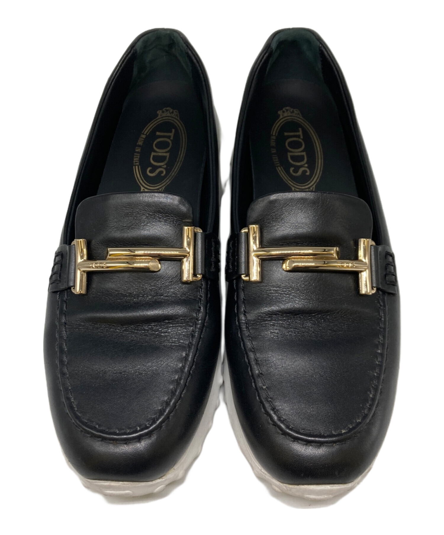 中古・古着通販】TOD'S (トッズ) 厚底ビットローファー ブラック