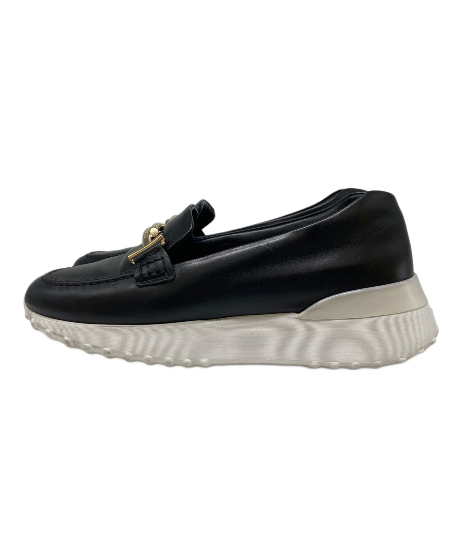 VERY掲載　TOD’S トッズ 厚底ローファー レザーブラック 36 1/2 中古・古着通販】TOD'S (トッズ) 厚底ビットローファー ブラック