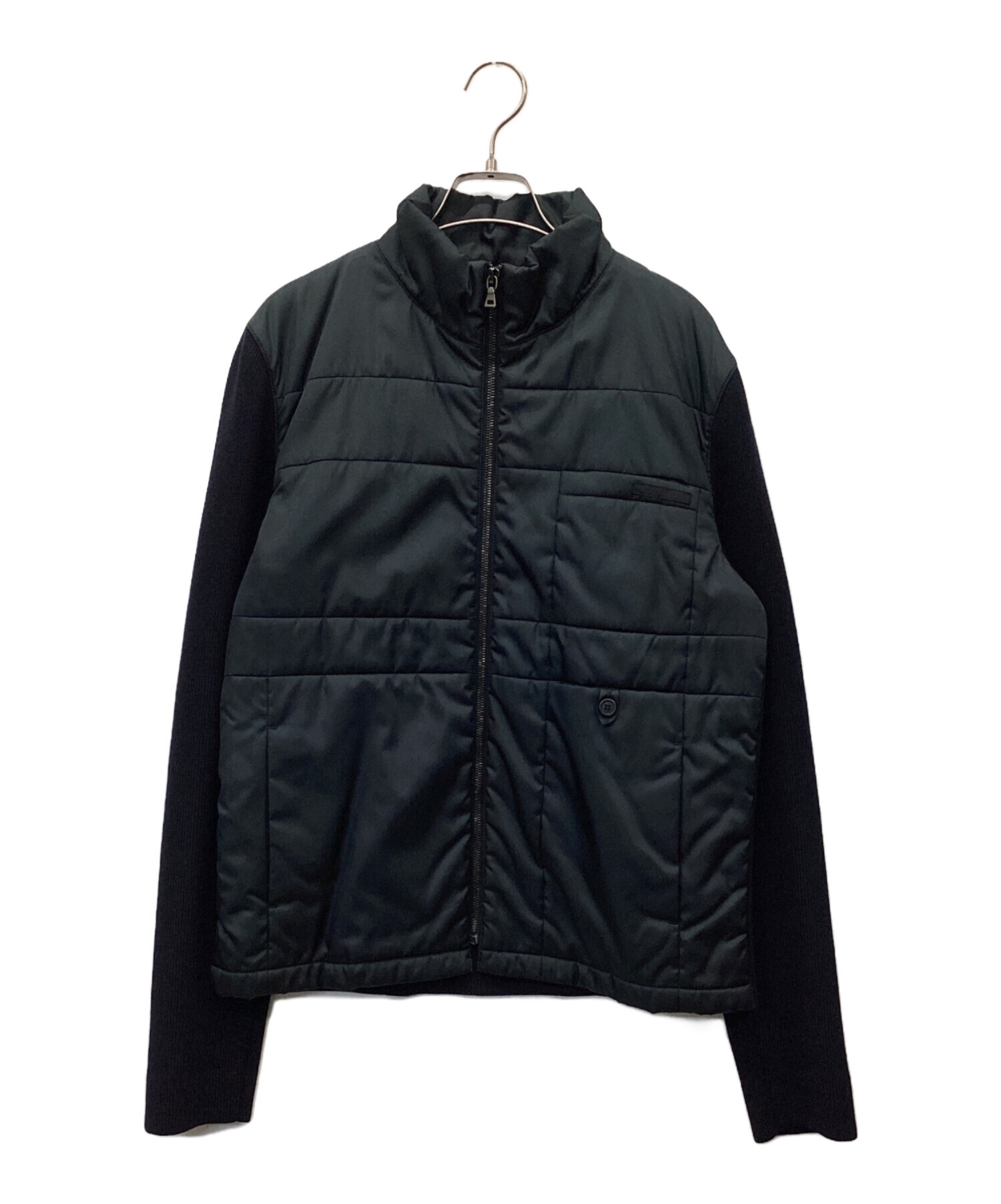 中古・古着通販】PRADA (プラダ) ラムウールニット切替ジャケット 