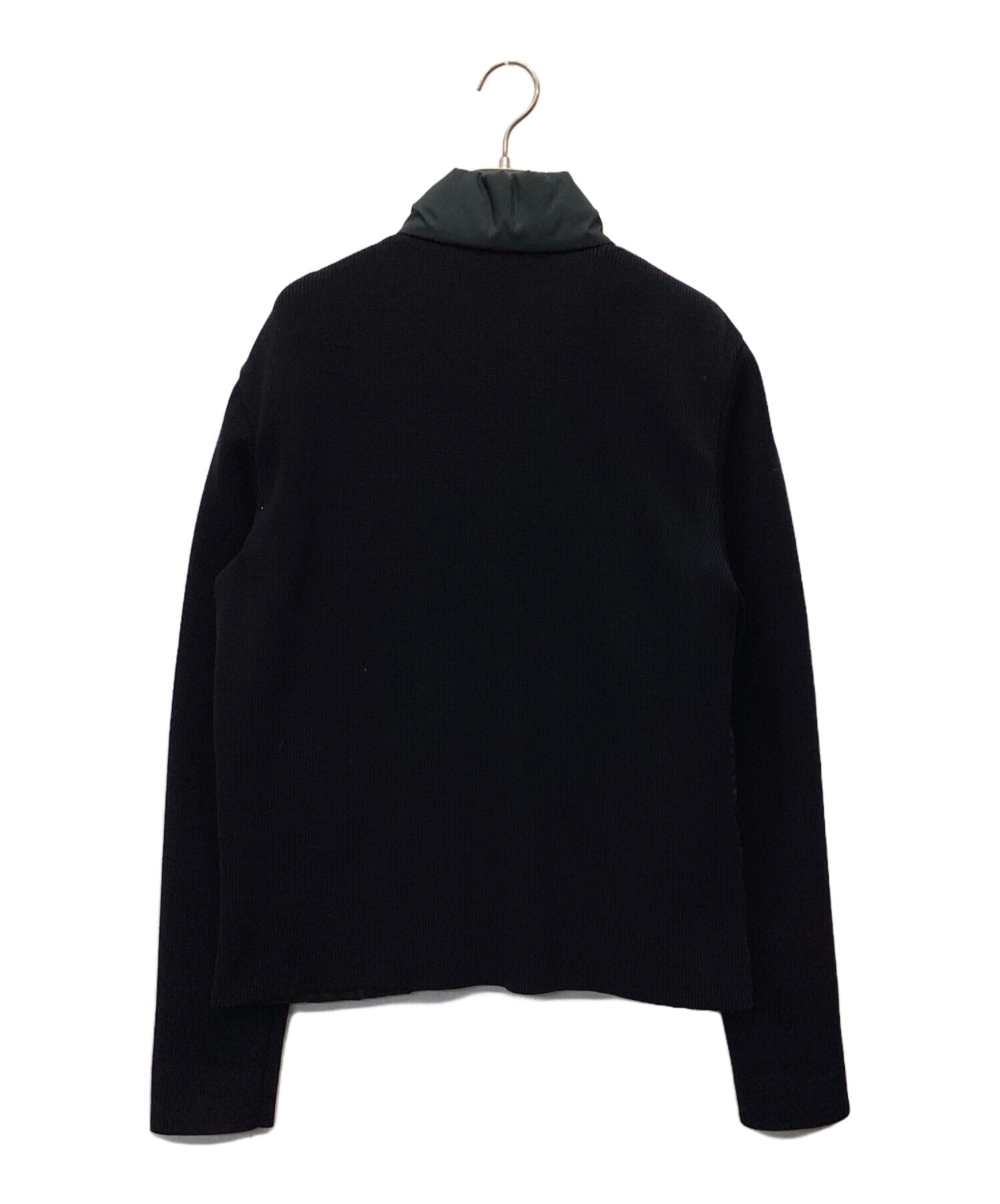 PRADA ナイロン×ウール ニットスリーブ ブルゾン50Ｌ　値下げしました 中古・古着通販】PRADA (プラダ) ラムウールニット切替ジャケット