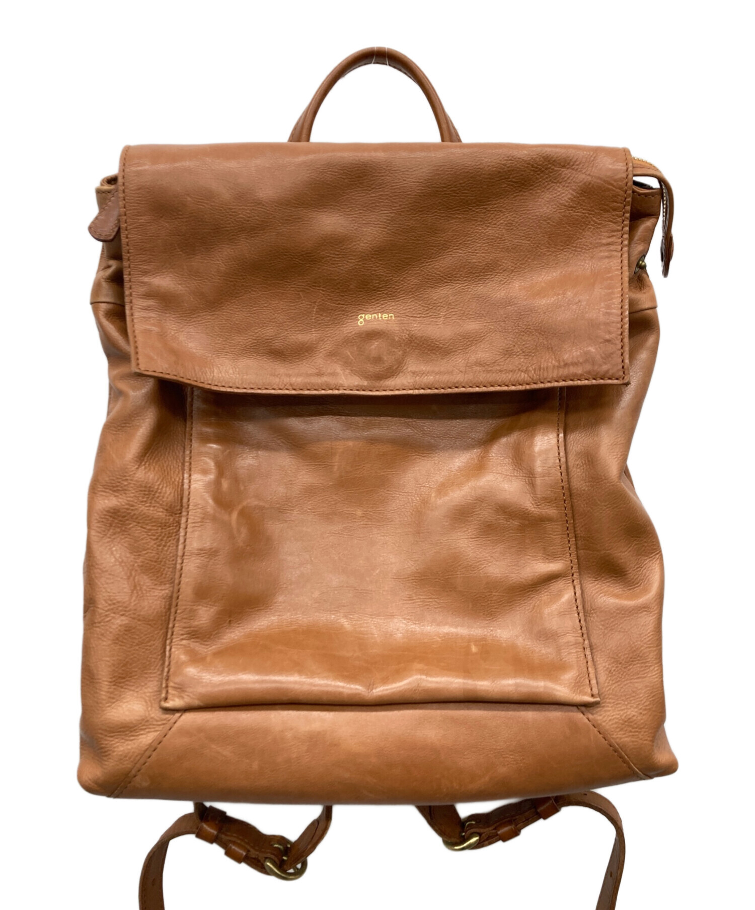 中古・古着通販】genten (ゲンテン) レザーリュック ブラウン サイズ 