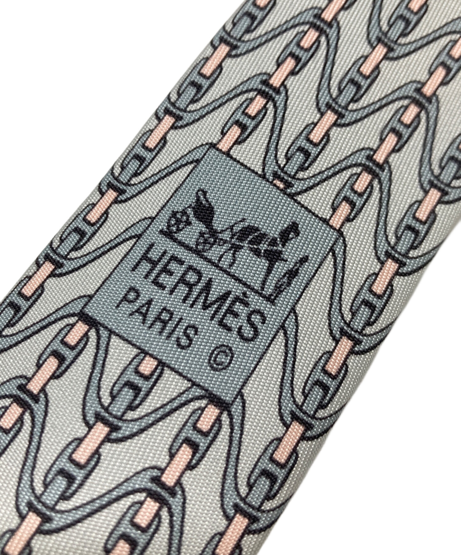 中古・古着通販】HERMES (エルメス) 総柄シルクネクタイ グレー サイズ 