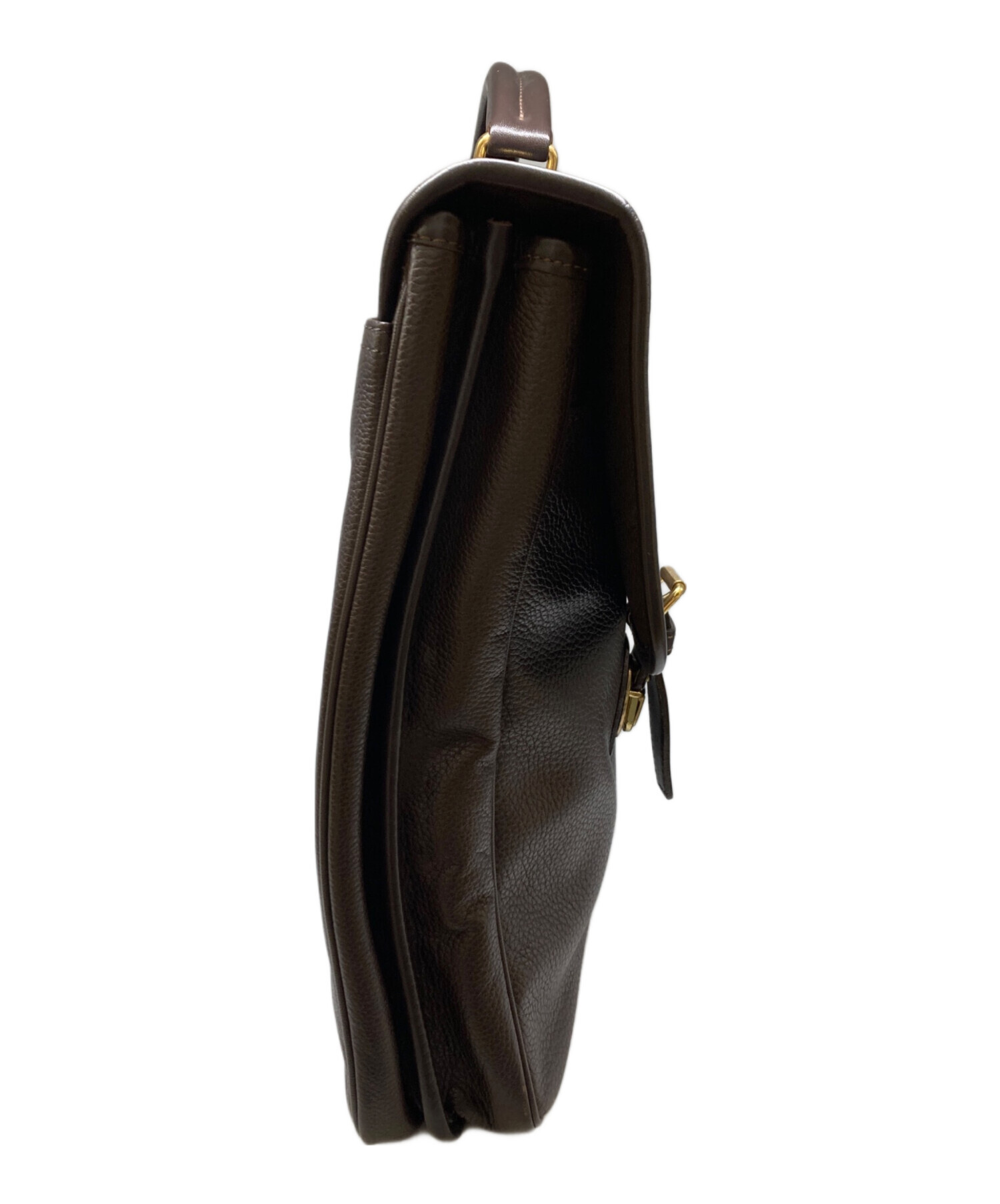 中古・古着通販】LONGCHAMP (ロンシャン) レザービジネスバッグ
