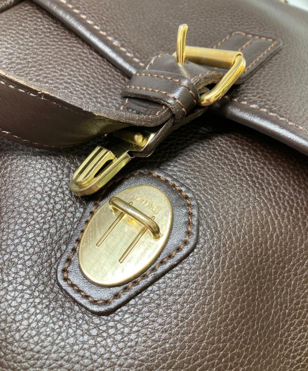 中古・古着通販】LONGCHAMP (ロンシャン) レザービジネスバッグ