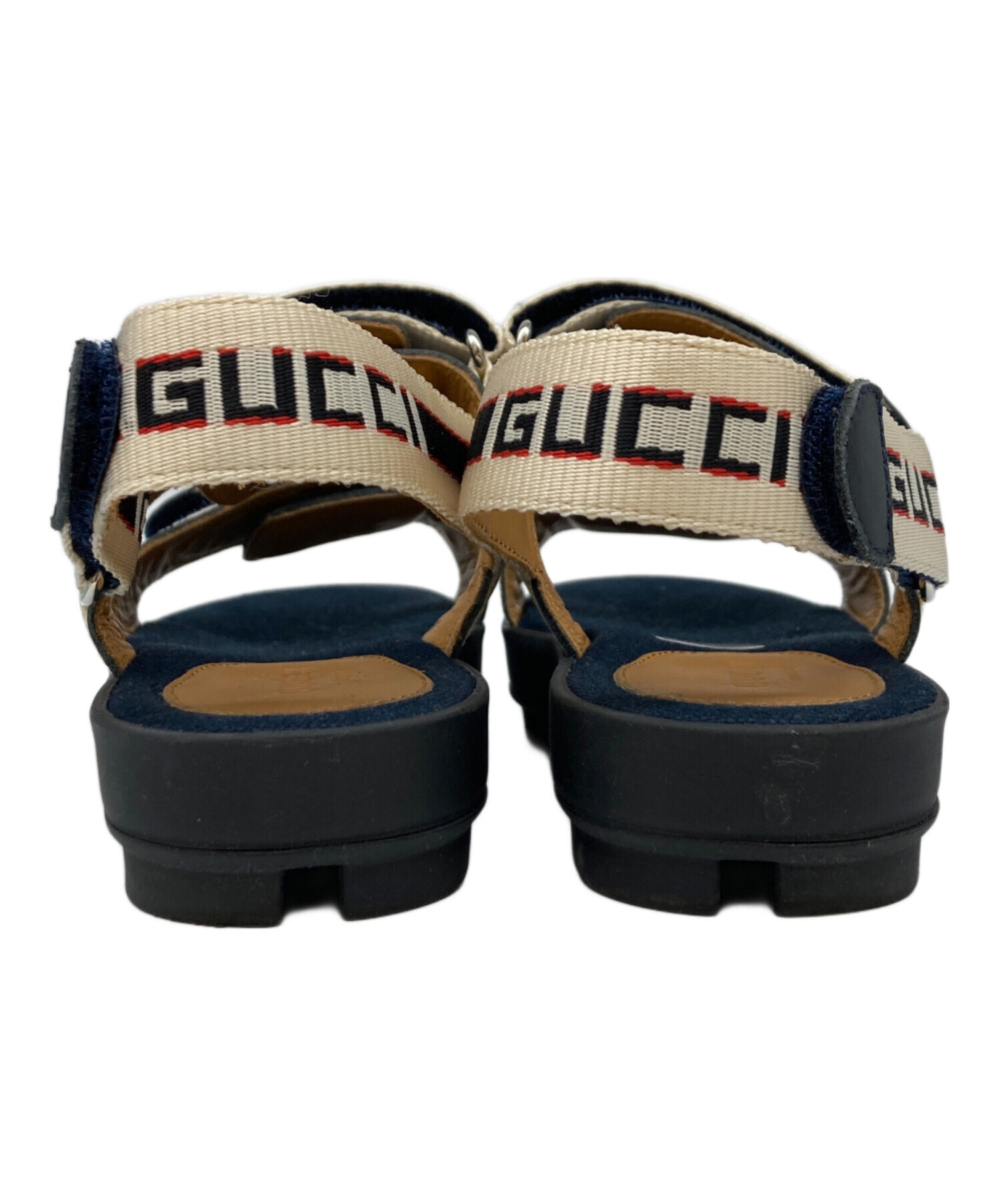 中古・古着通販】GUCCI (グッチ) ベルクロサンダル ネイビー サイズ:34