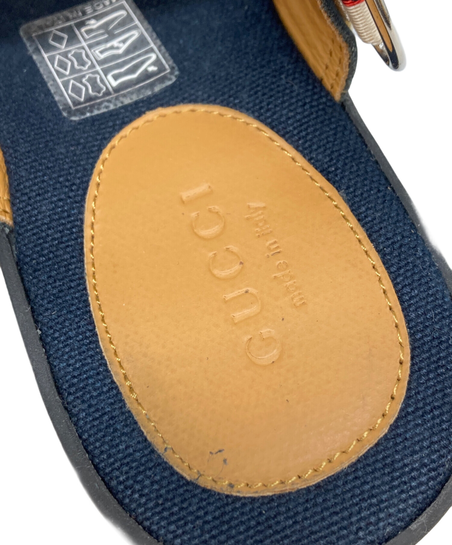 中古・古着通販】GUCCI (グッチ) ベルクロサンダル ネイビー サイズ:34