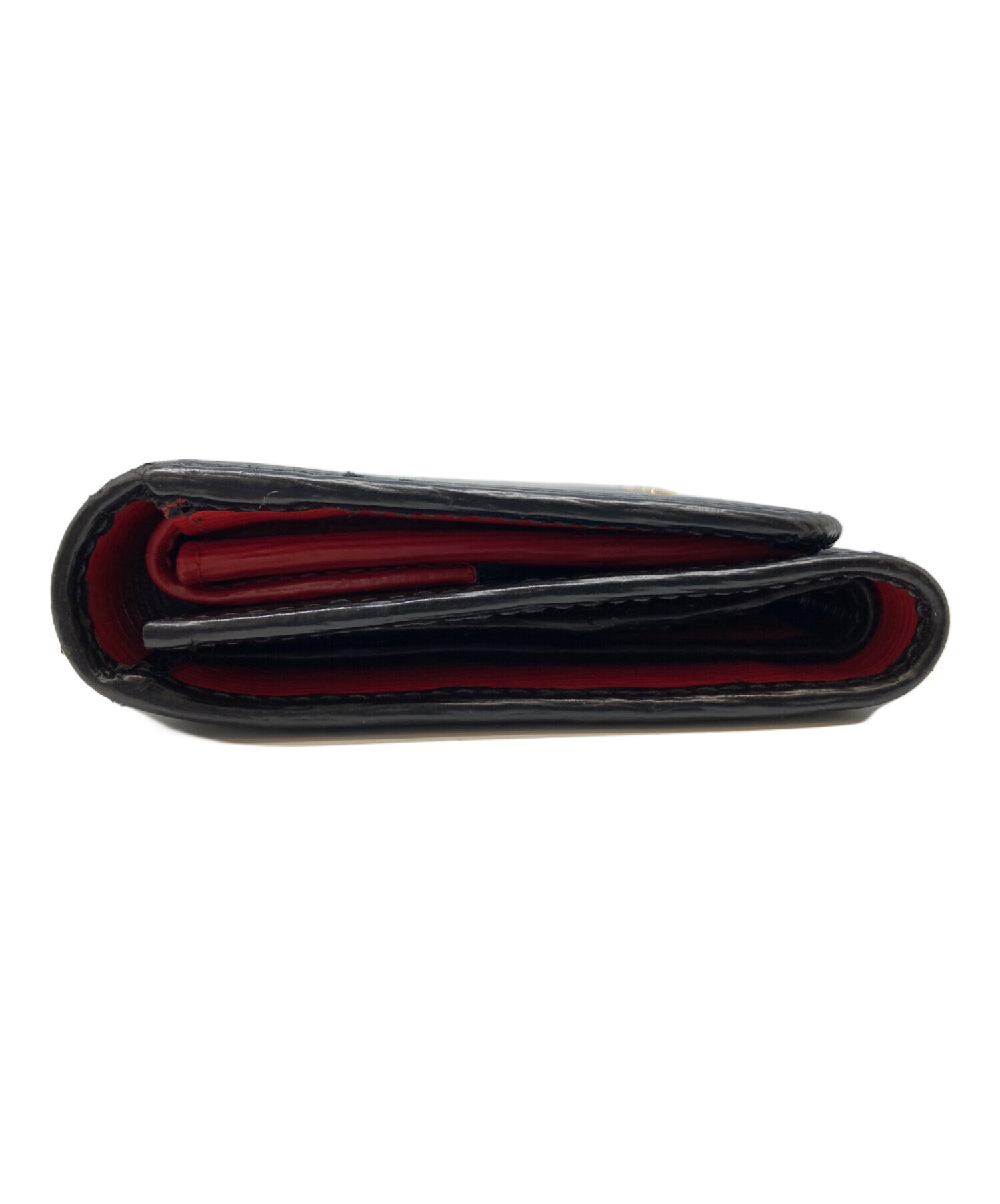 中古・古着通販】PRADA (プラダ) サフィアーノ 二つ折り財布 ブラック