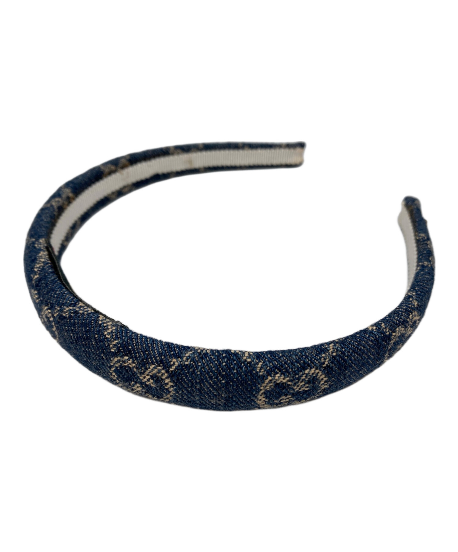 GUCCI GGロゴ ネイビー カチューシャ 中古・古着通販】GUCCI (グッチ) GGロゴヘアカチューシャ ブルー