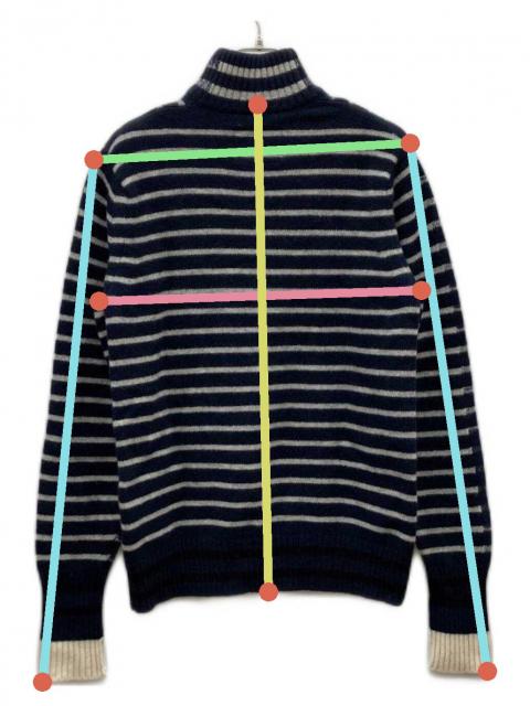 中古・古着通販】sacai (サカイ) タートルネックウールニット ネイビー