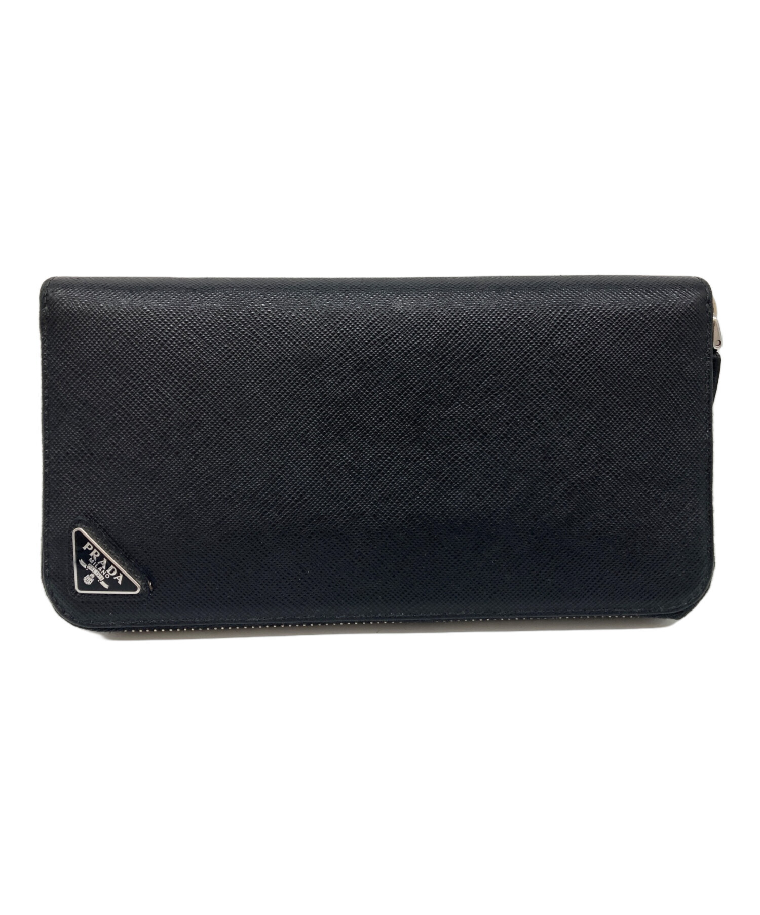 中古・古着通販】PRADA (プラダ) SAFFIANO EMBOSS ROUND ZIP WALLET