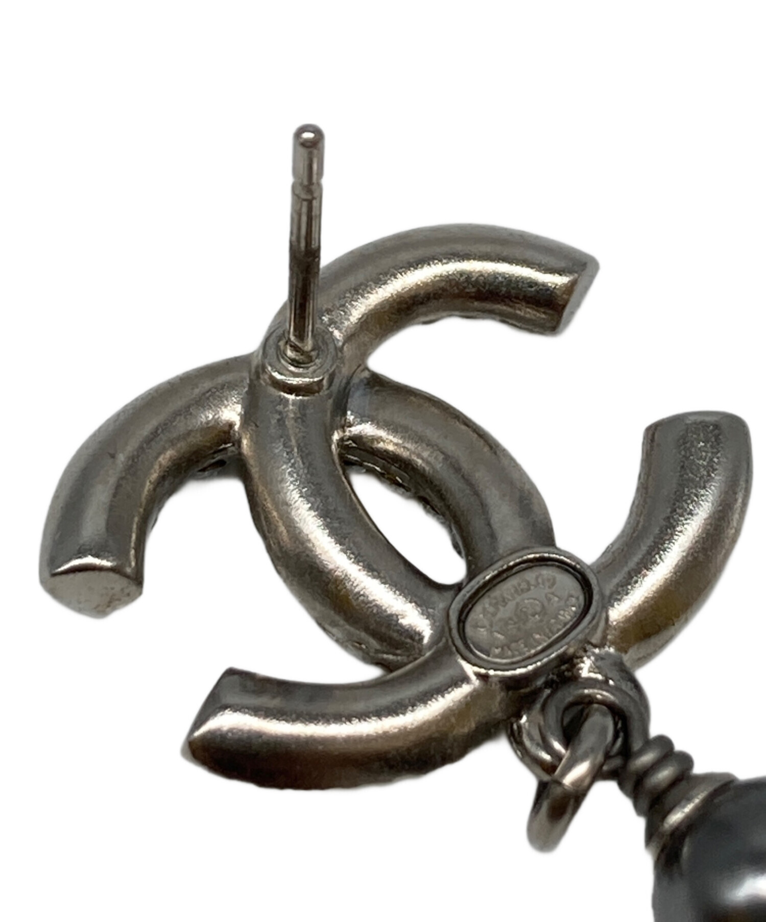 中古・古着通販】CHANEL (シャネル) ココマークラインストーンピアス